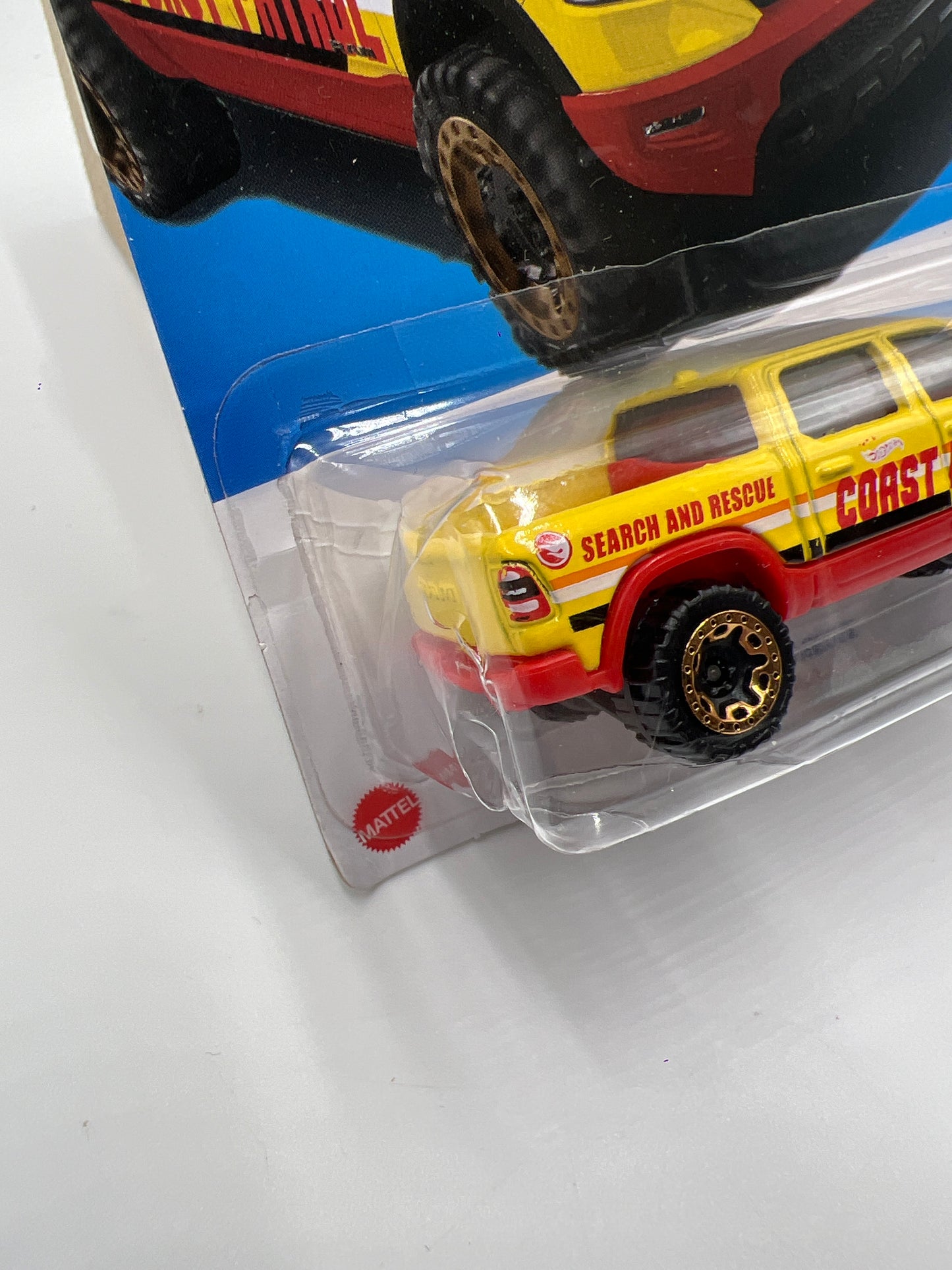 2023 Hot Wheels Rescue Treasure Hunt #238 2020 Ram 1500 Rebel Yellow Bad Card 274C