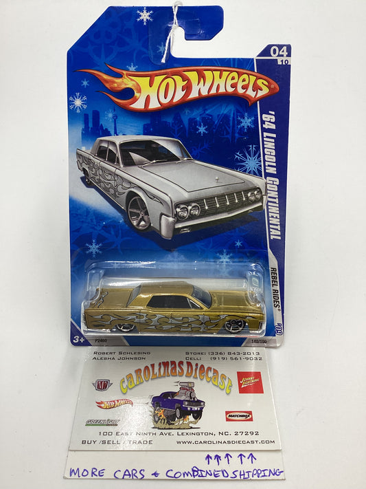 2009 Hot Wheels #140 64 Lincoln Continental Gold Snowflake Card Target Exclusive 236B