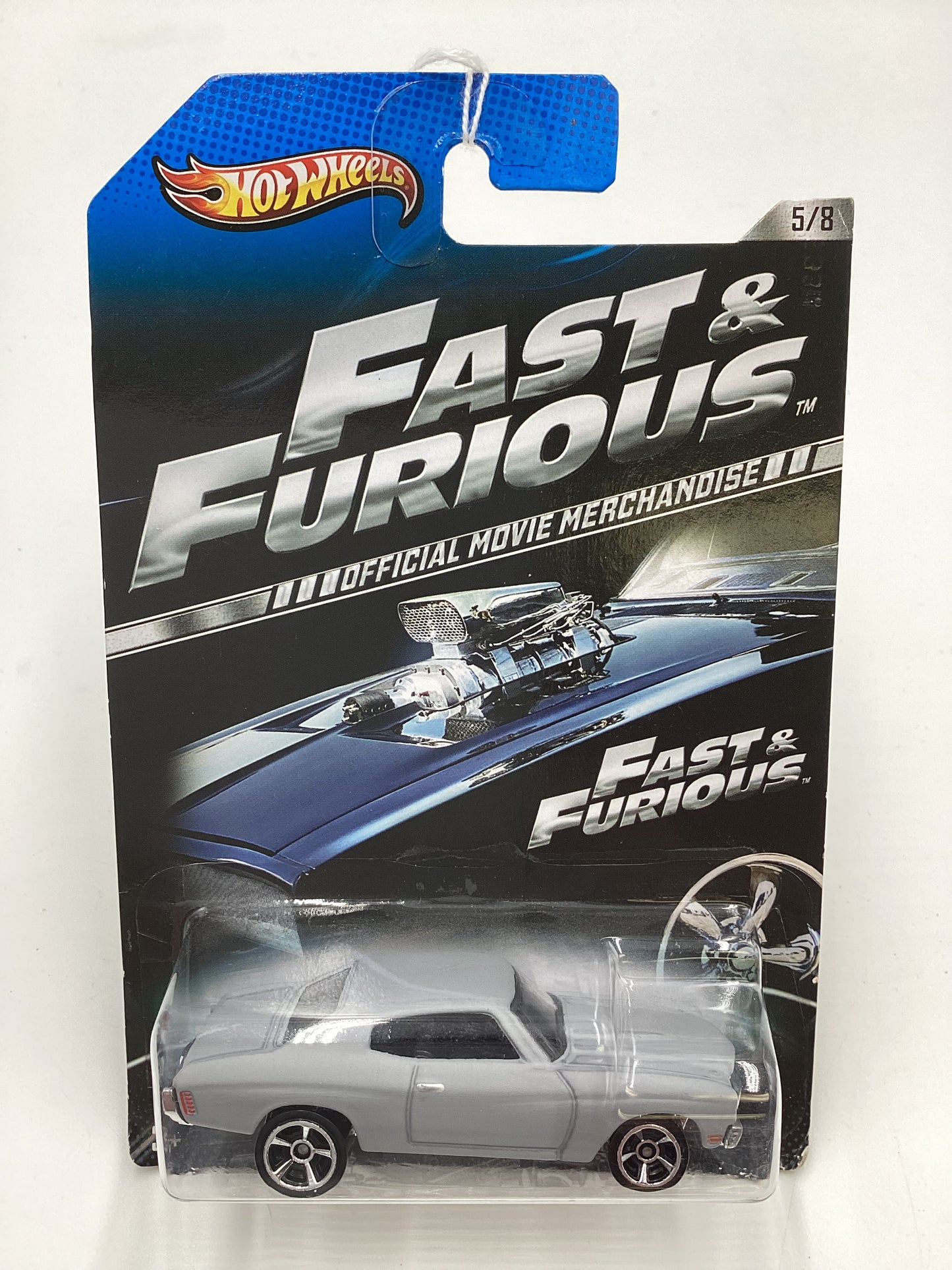 2013 Hot Wheels Fast and Furious #5 70 Chevelle SS Primer Gray Card Not Perfect 73G