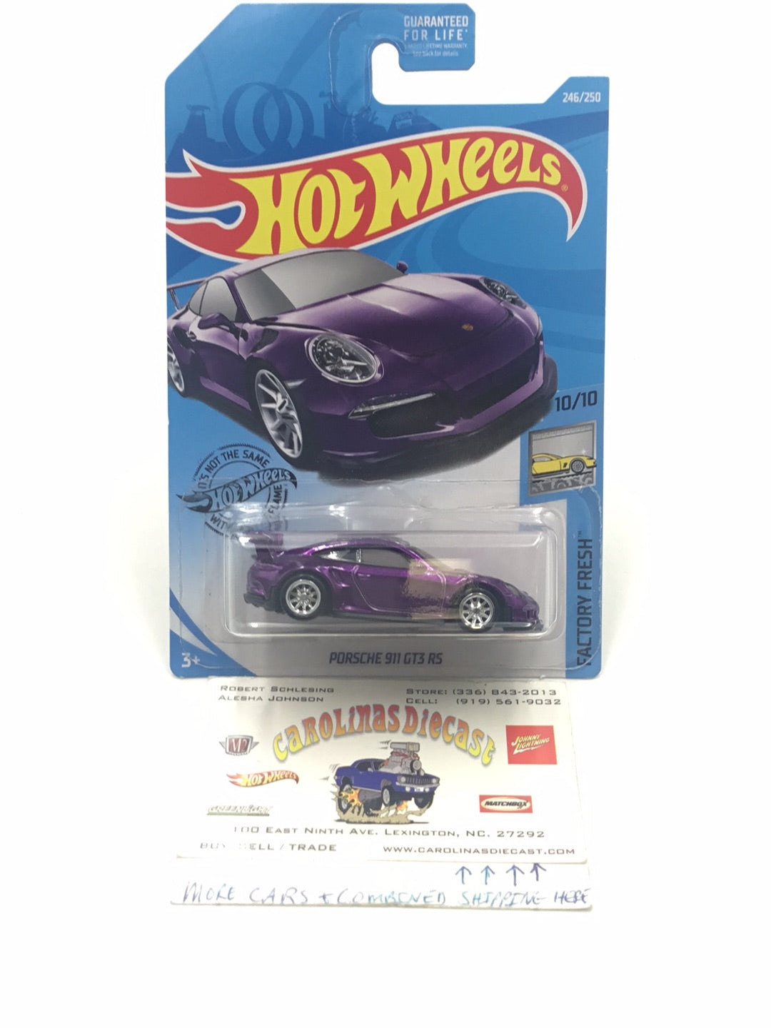 2019 hot wheels super treasure hunt Porsche 911 GT3 RS US Card W/ Protector VHTF