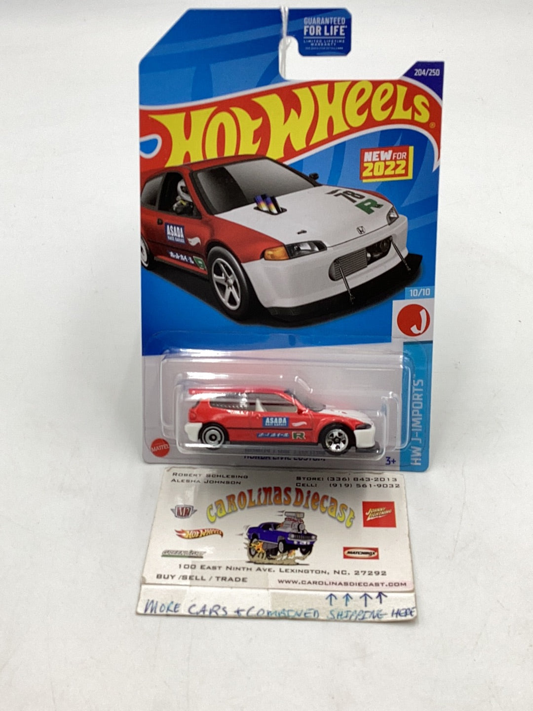 2022 hot wheels #204 Honda Civic Custom 77D