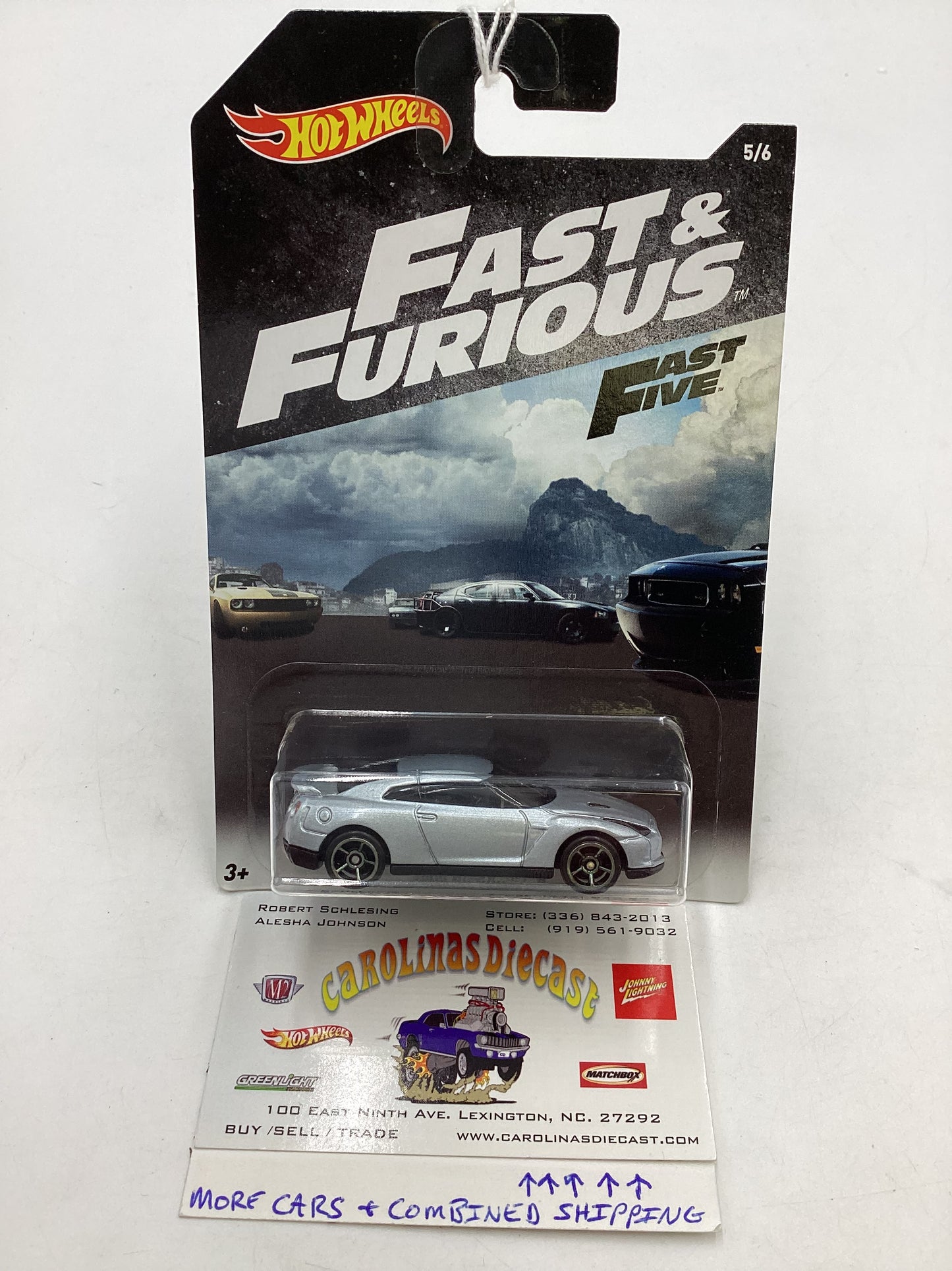 2018 Hot wheels Fast and furious Fast Five 2009 Nissan GT-R #5 70D