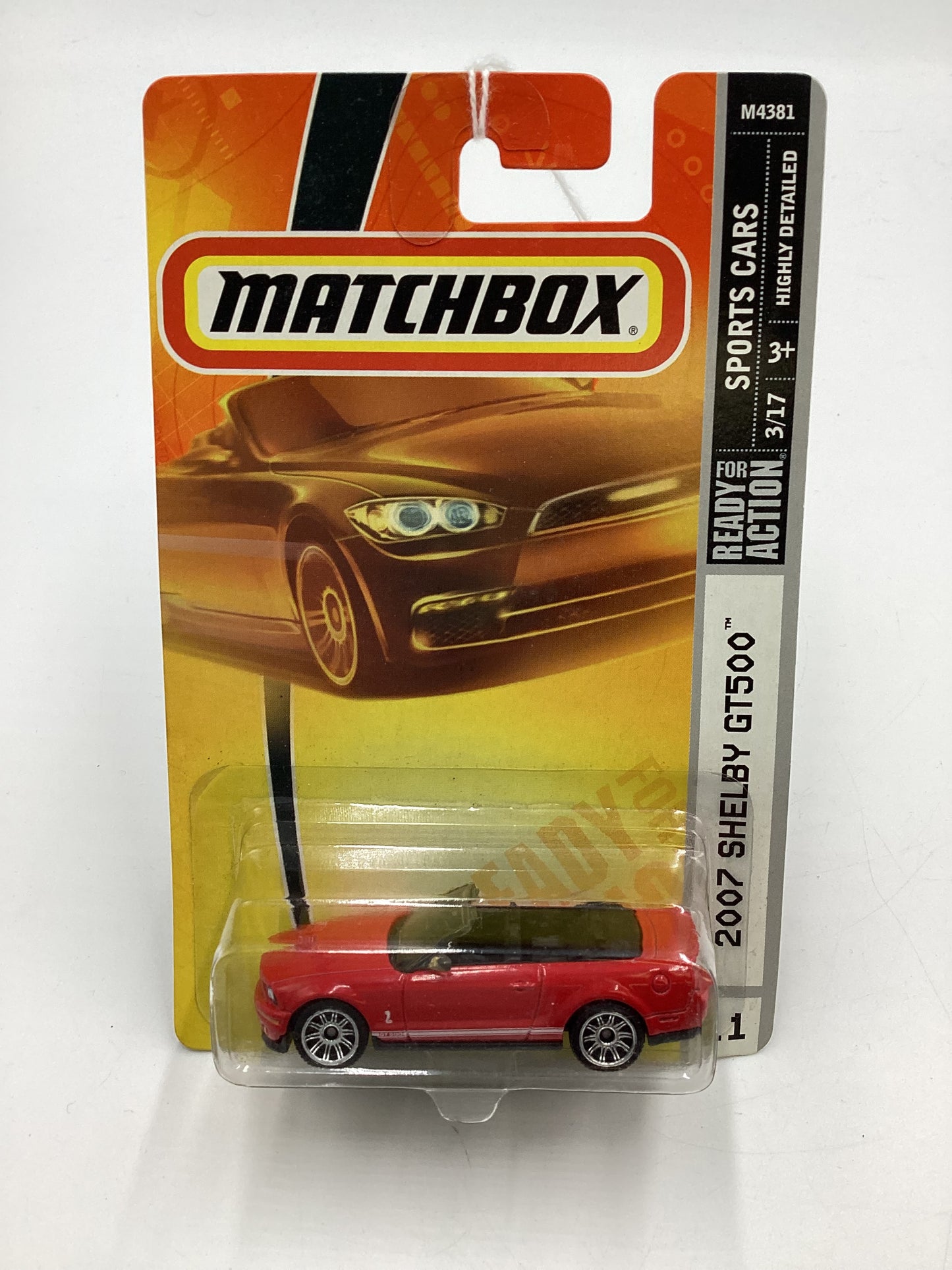 Matchbox #11 Sports Cars 2007 Shelby GT500 Red 19F