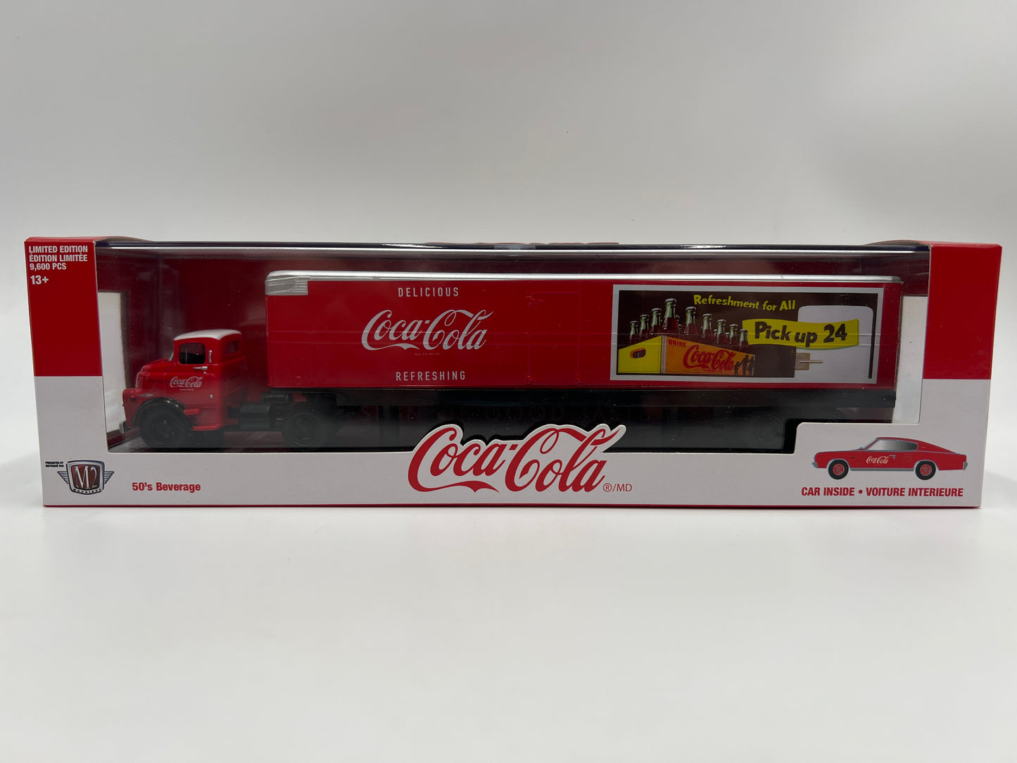 M2 Machines Auto Haulers Coca Cola 1957 Dodge COE & 1966 Dodge Charger 383