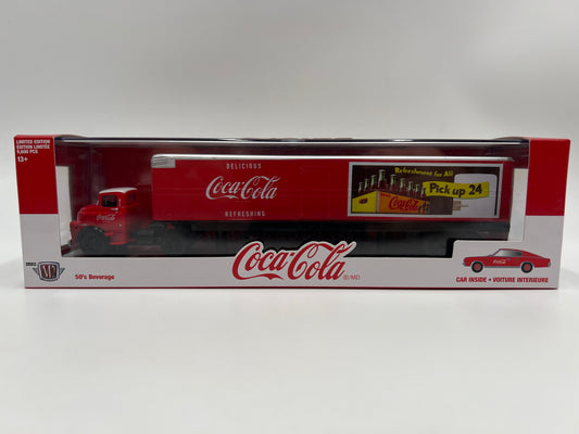 M2 Machines Auto Haulers Coca Cola 1957 Dodge COE & 1966 Dodge Charger 383