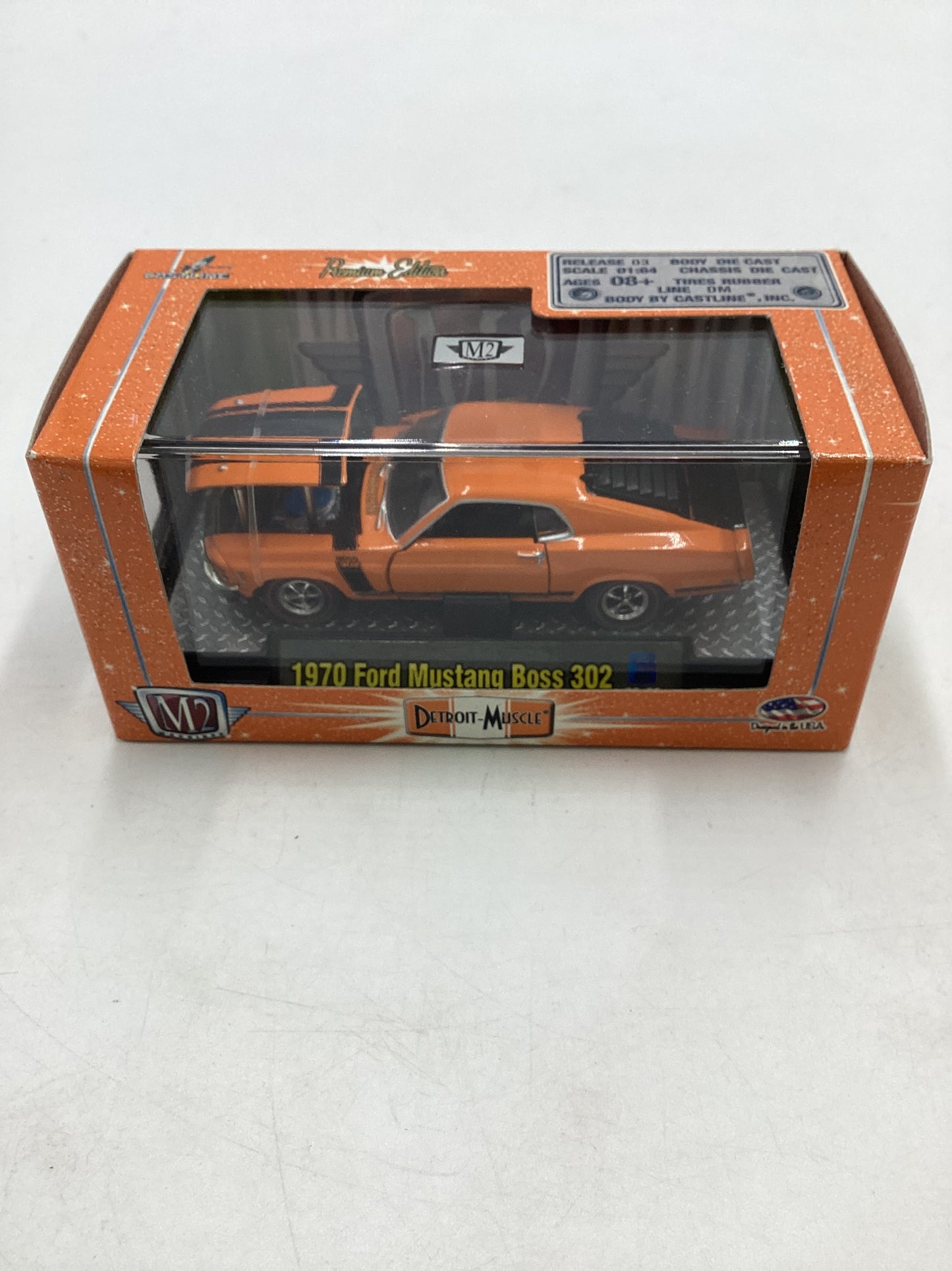M2 Machines Premium Edition 1970 Ford Mustang Boss 302 Orange 09-06