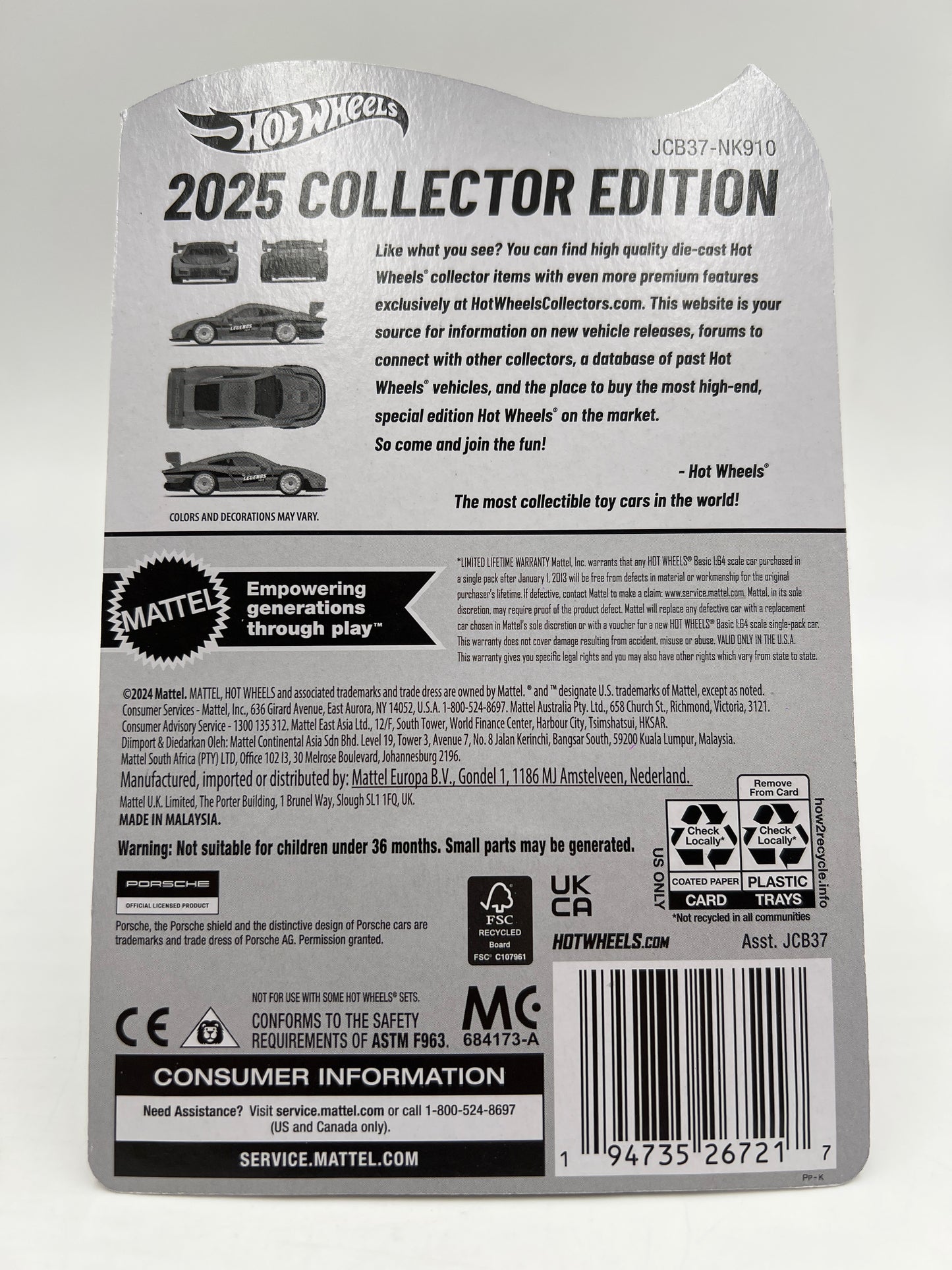 2025 Hot Wheels Legends Tour Porsche 935 Pink W/Protector & Wallet