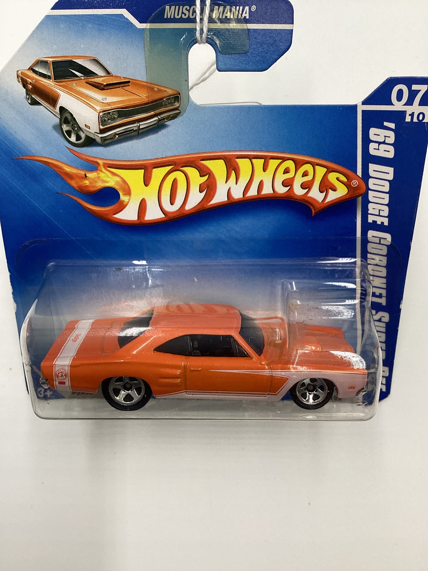 2009 Hot Wheels #083 69 Dodge Coronet Super Bee Orange Short Card