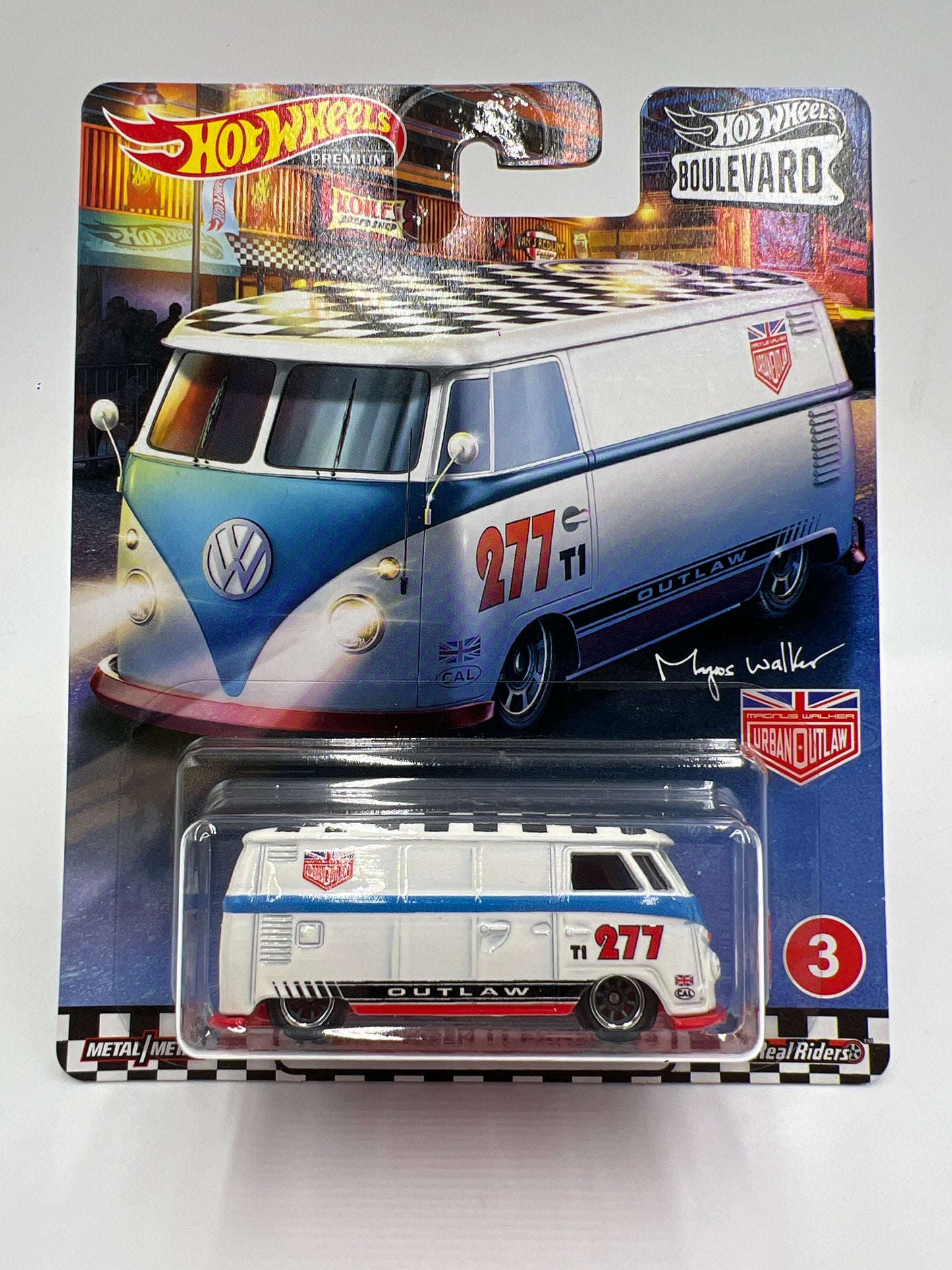 Hot Wheels Premium Boulevard #3 Volkswagen T1 Panel Bus Magnus Walker W/Protector