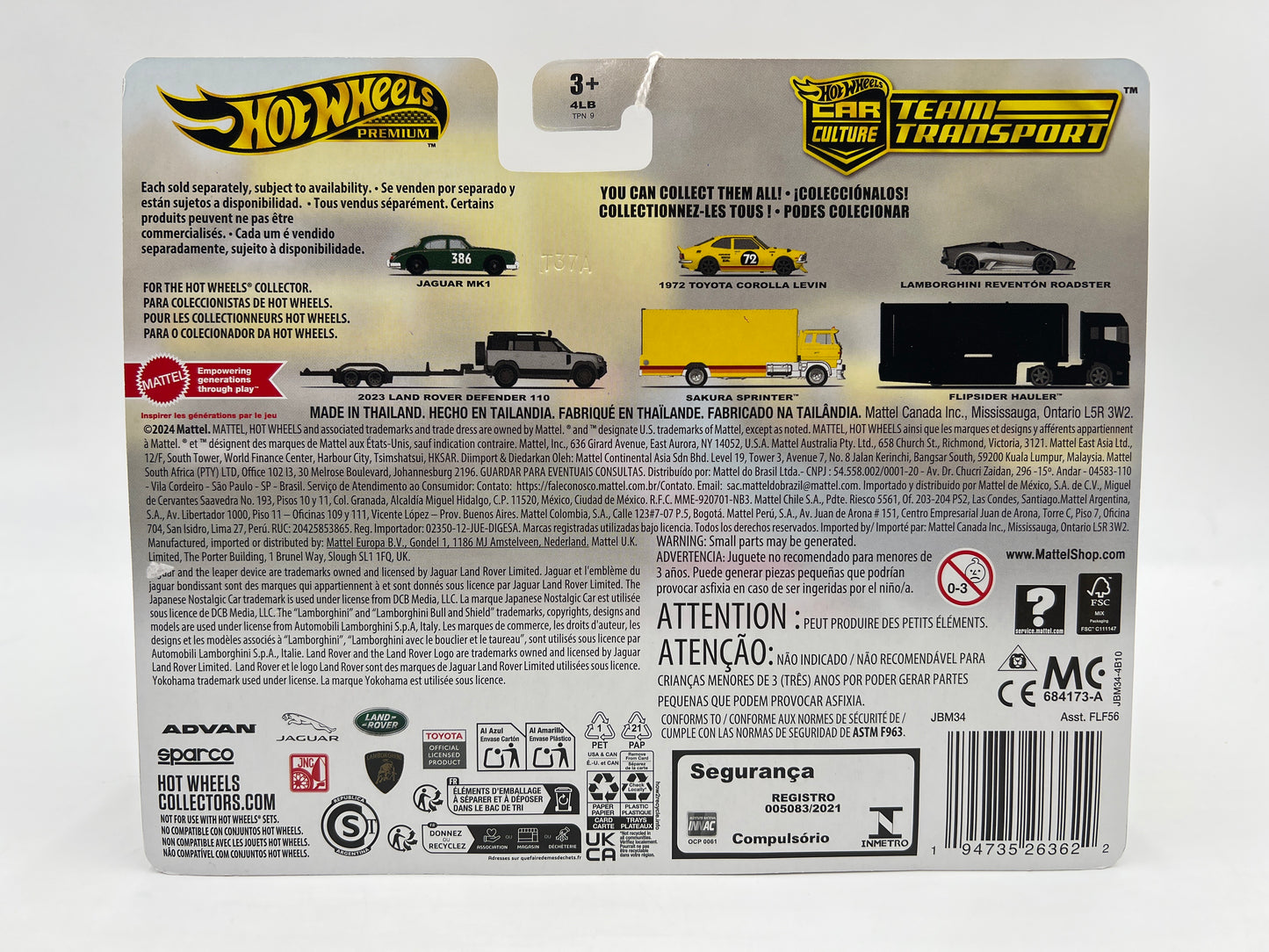 Hot Wheels Premium Team Transport #75 1972 Toyota Corolla Levin & Sakura Sprinter 282H