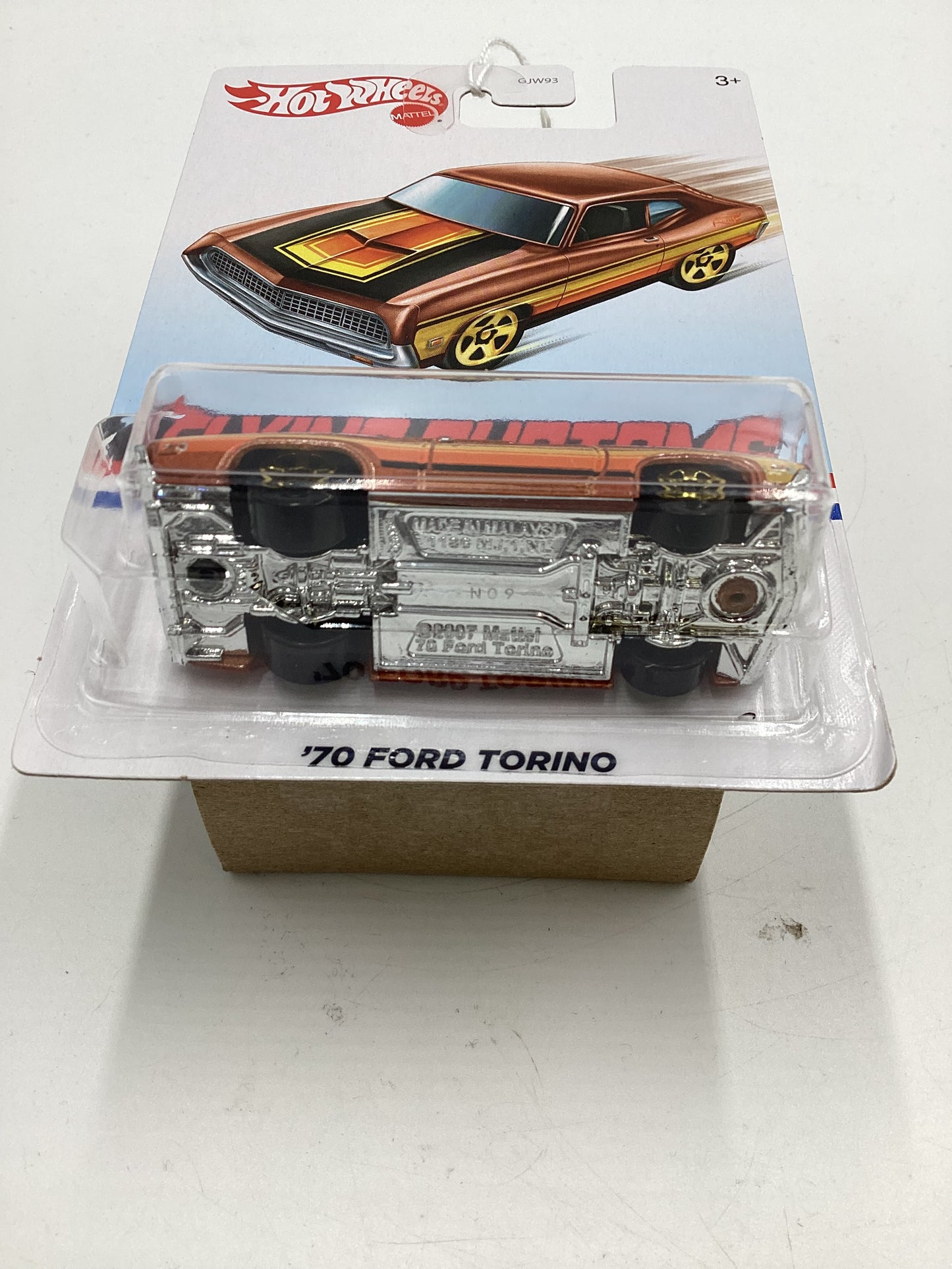 Hot Wheels Target Exclusive Flying Customs 70 Ford Torino Brown Cracked Blister