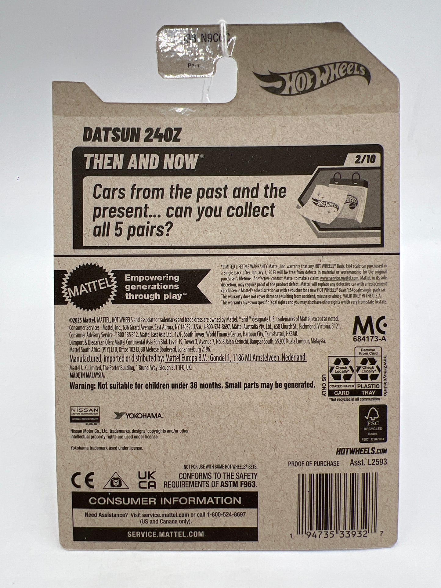 2026 Hot Wheels C Case Then And Now #72 Datsun 240Z Orange