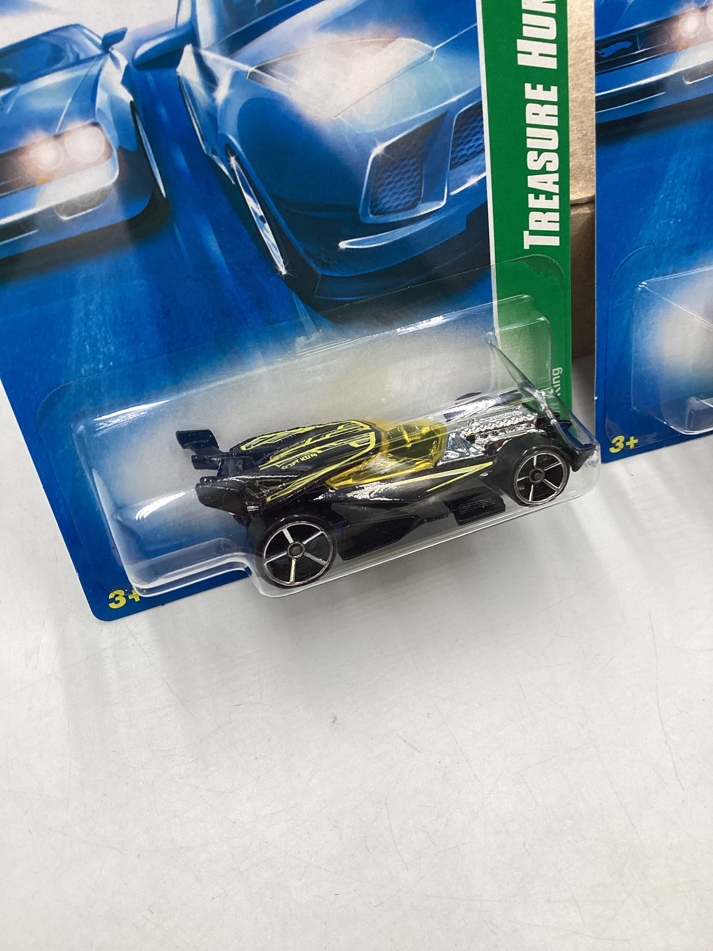 2008 Hot Wheels Super Treasure Hunt + Treasure Hunt Drift King Black #171 with protector