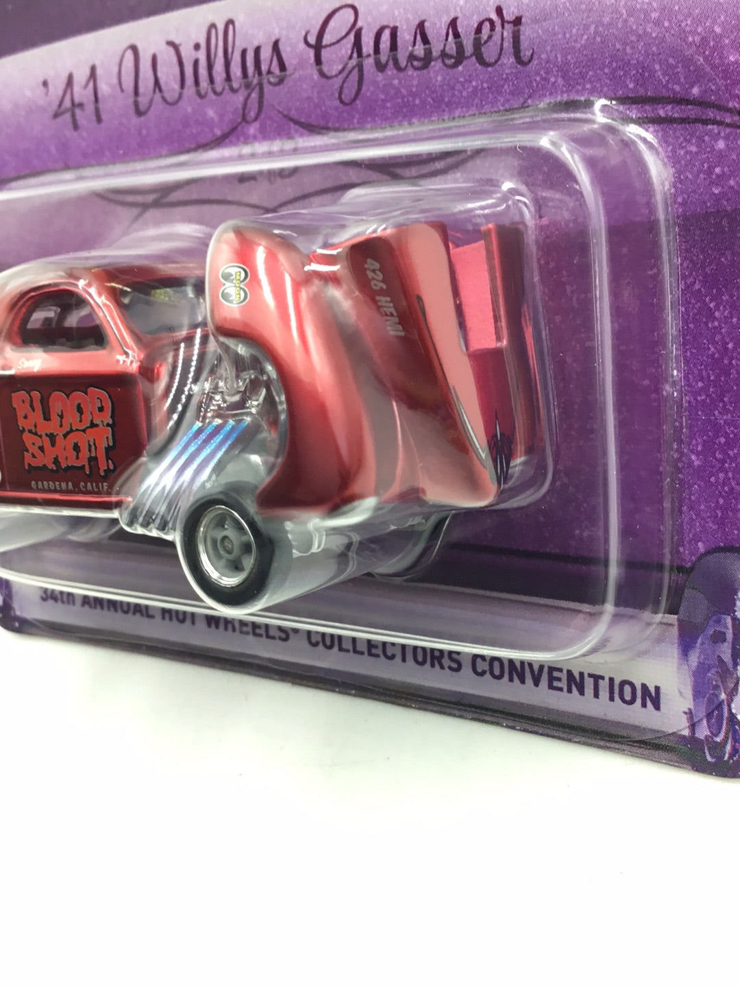 Hot Wheels 1941 Willys Gasser 34nd annual Los Angeles collectors Convention  #3023 of 6700 with protector