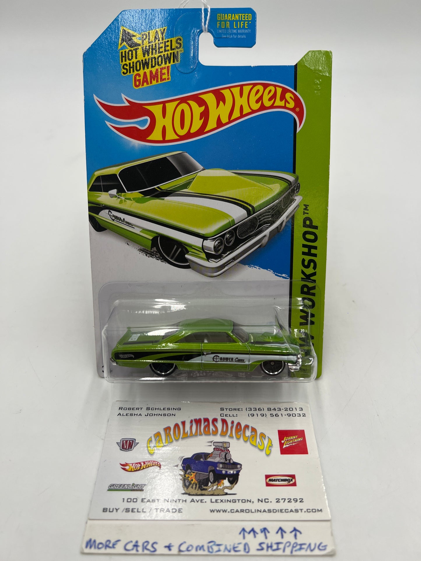 2014 Hot Wheels Workshop #250 Custom 64 Galaxie 500 Green *Vein Top Right Corner* 32C