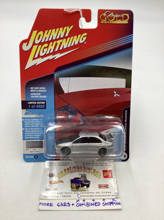 Johnny Lightning Classic Gold Collection #3 2004 Mitsubishi Lancer Evolution Silver 191D