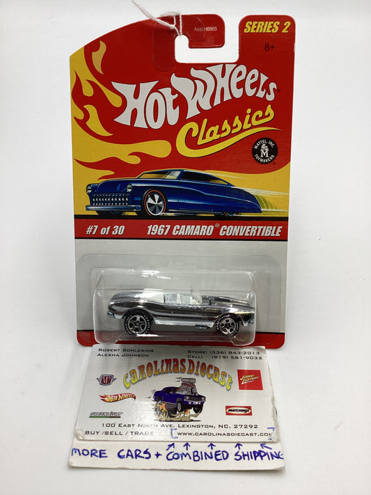 Hot wheels classics series 2 #7 1967 Camaro Convertible Chrome (SR)