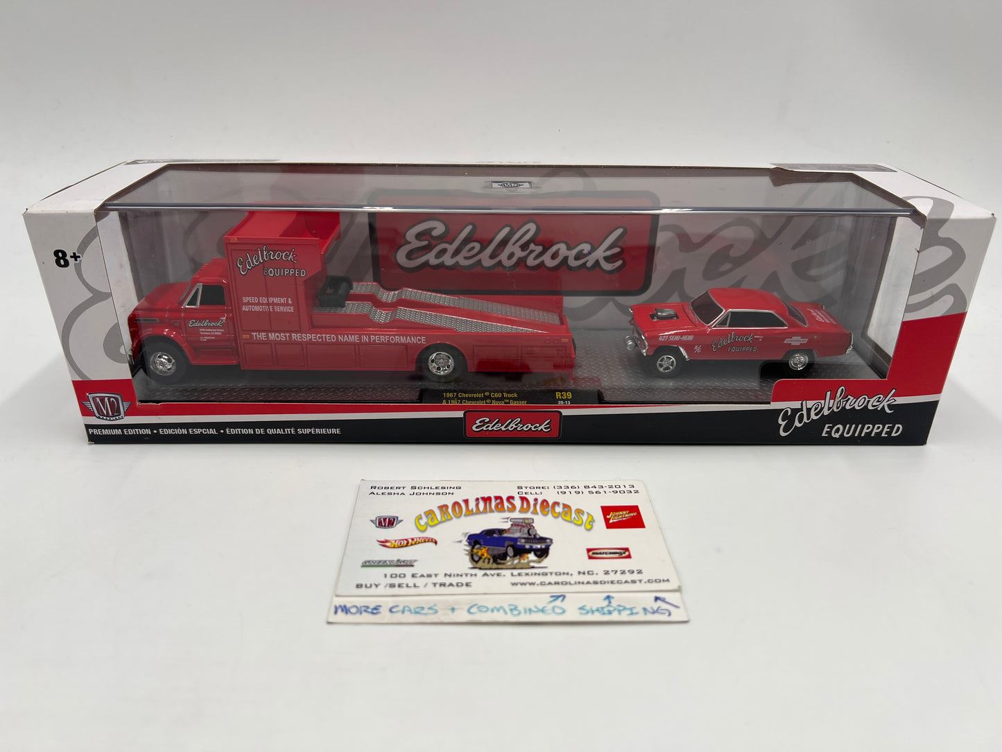 M2 Machines Auto Haulers Edelbrock 1967 Chevrolet C60 Truck & Nova Gasser R39
