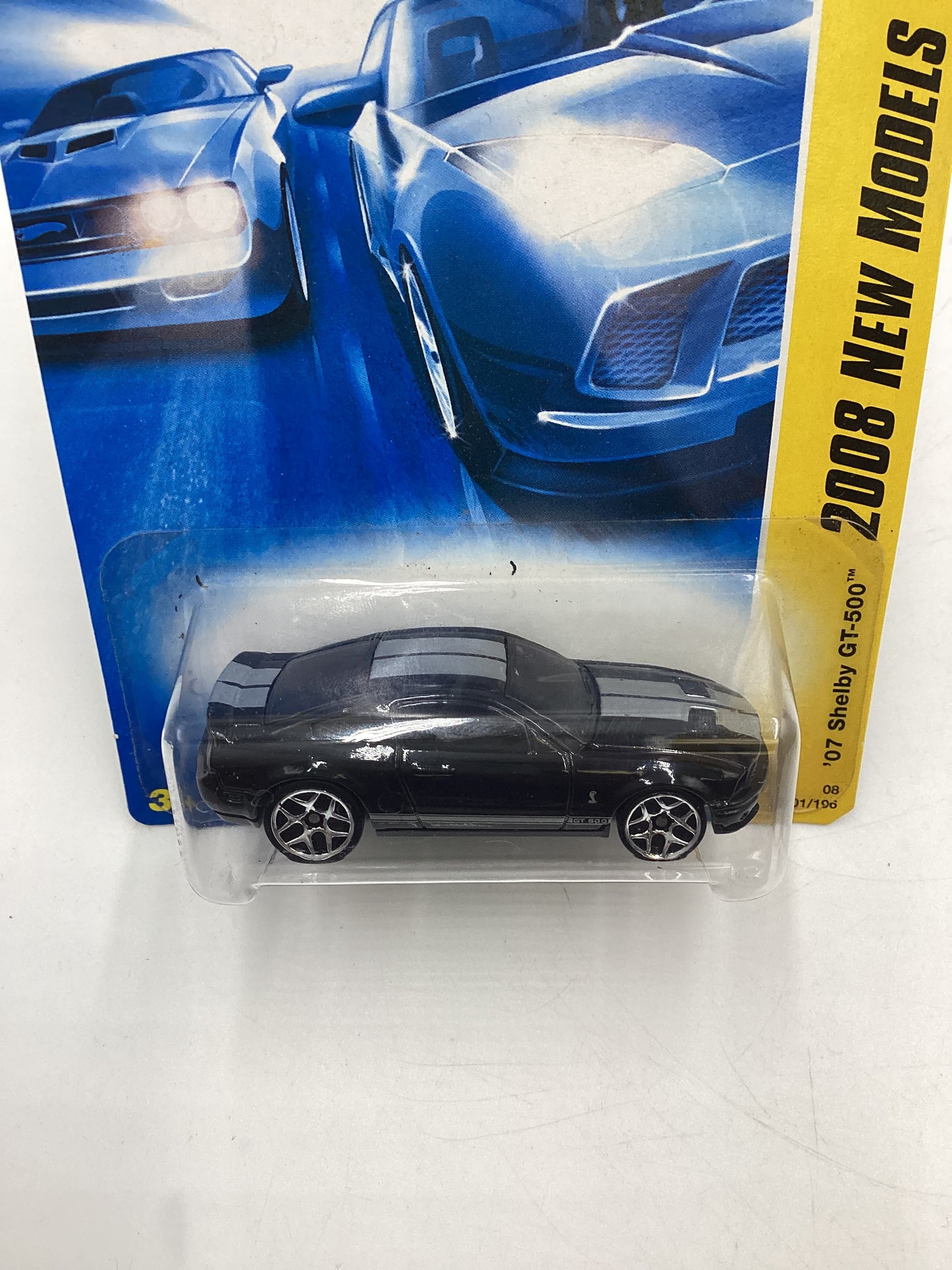 2008 Hot Wheels New Models #1 07 Shelby GT-500 Black 25H