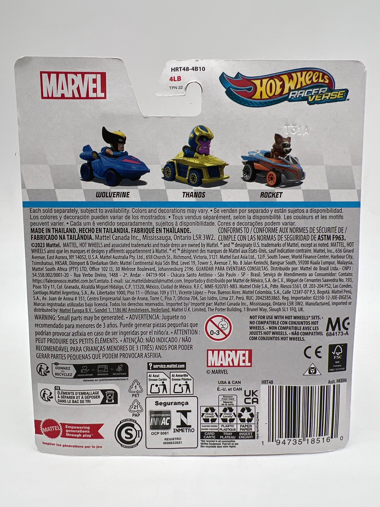 Hot Wheels Racer Verse Marvel Thanos 111C