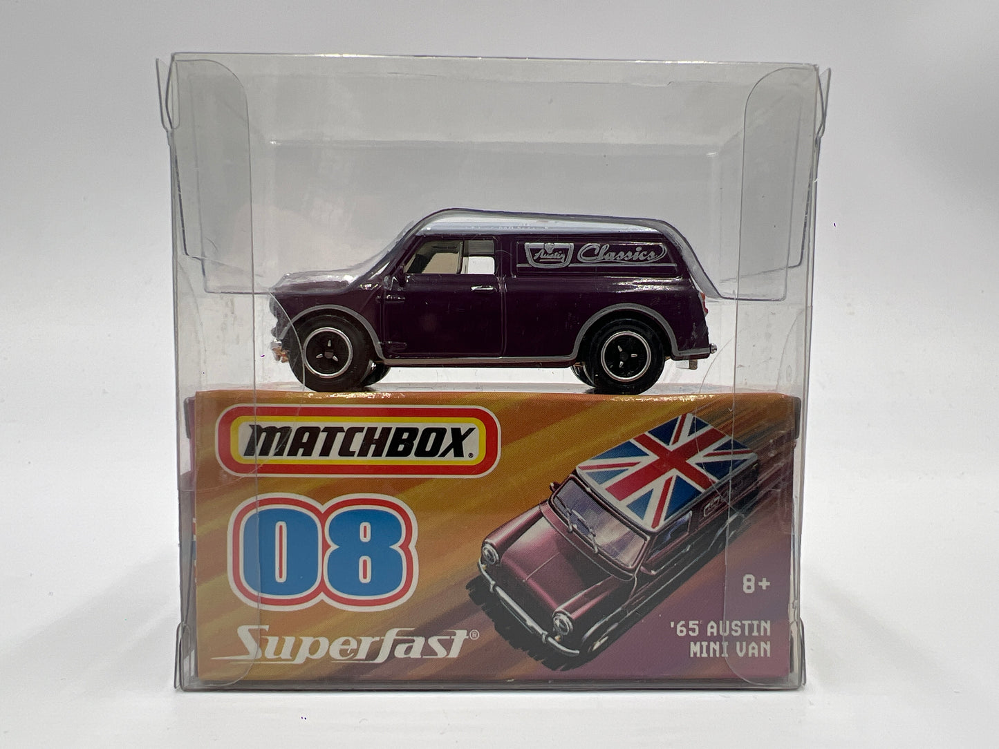 Matchbox Superfast #8 63 Austin Mini Van Purple