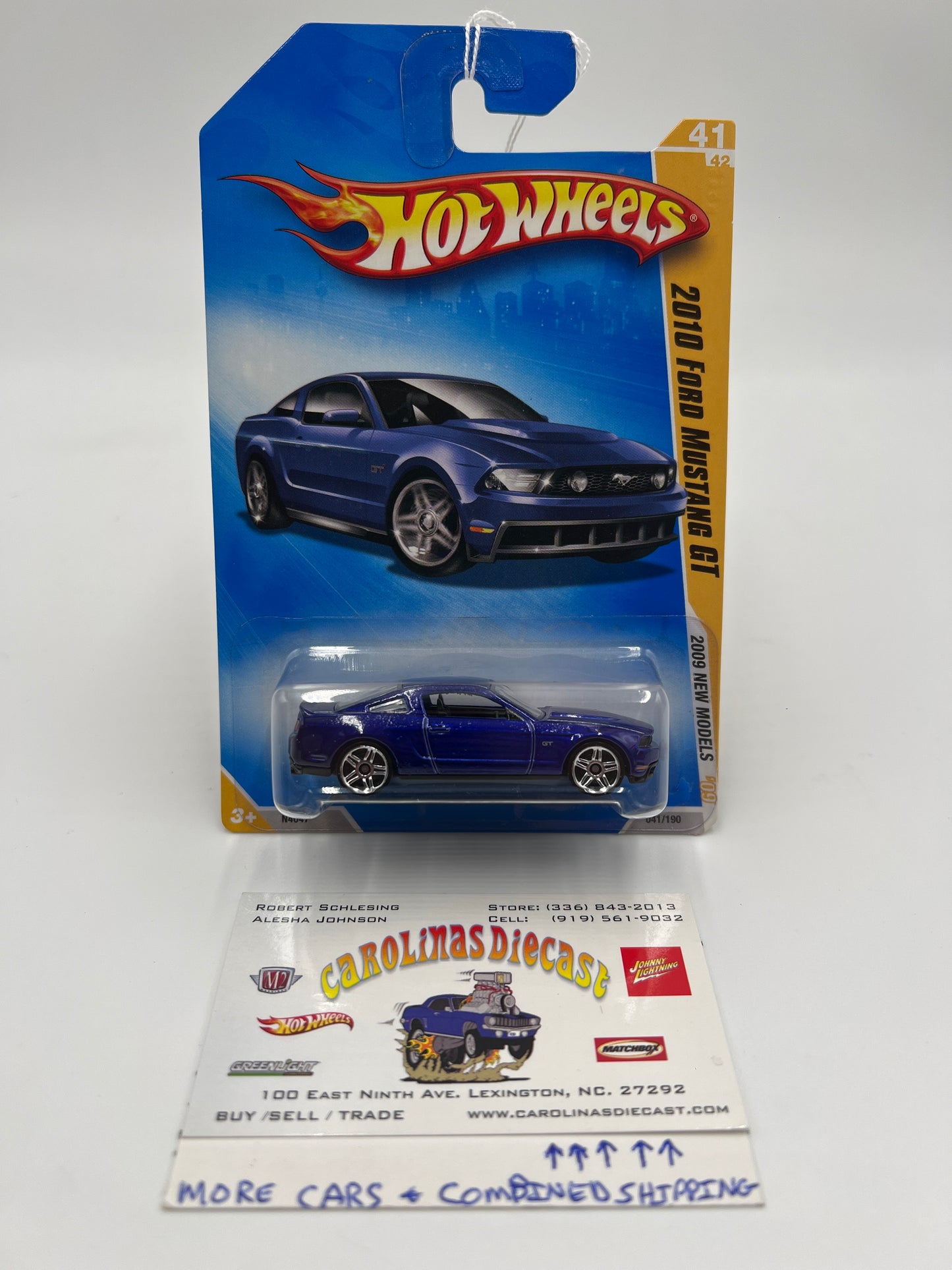 2009 Hot Wheels New Models #41 2010 Ford Mustang GT Blue 24C