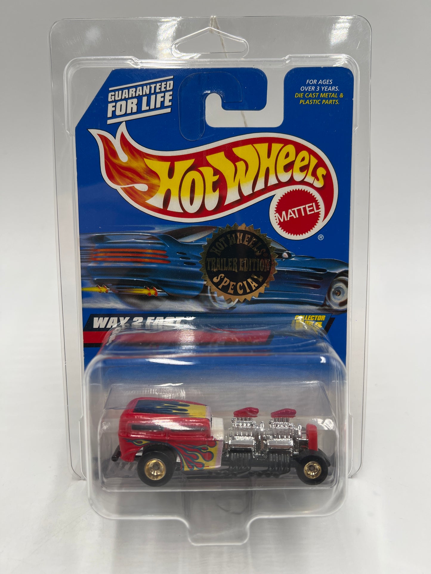 1999 Hot Wheels Collector #994 Trailer Edition Special Way 2 Fast Red W/Real Riders SR