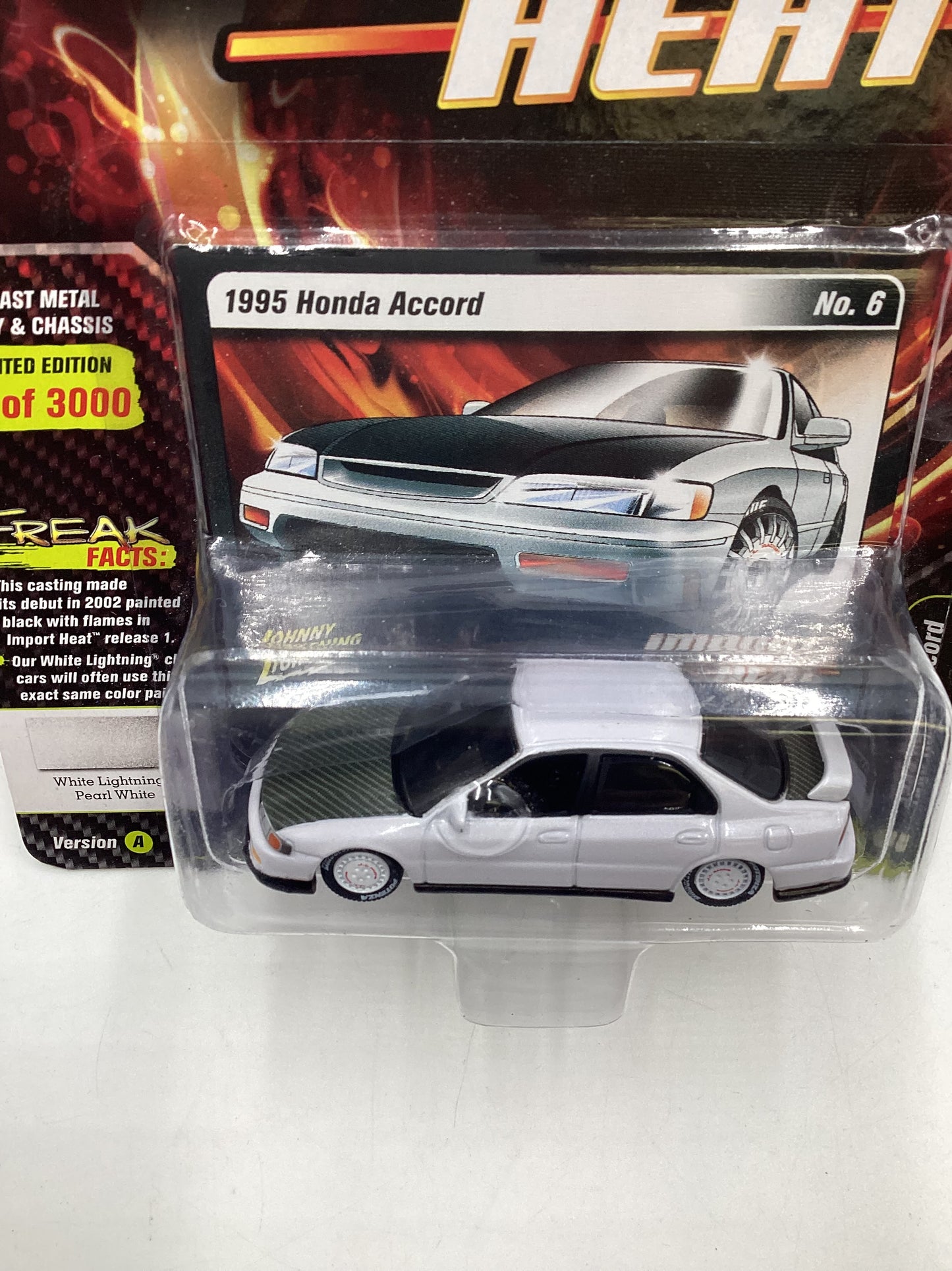 Johnny lightning Import heat #6 1995 Honda Accord White *Vein* 192A