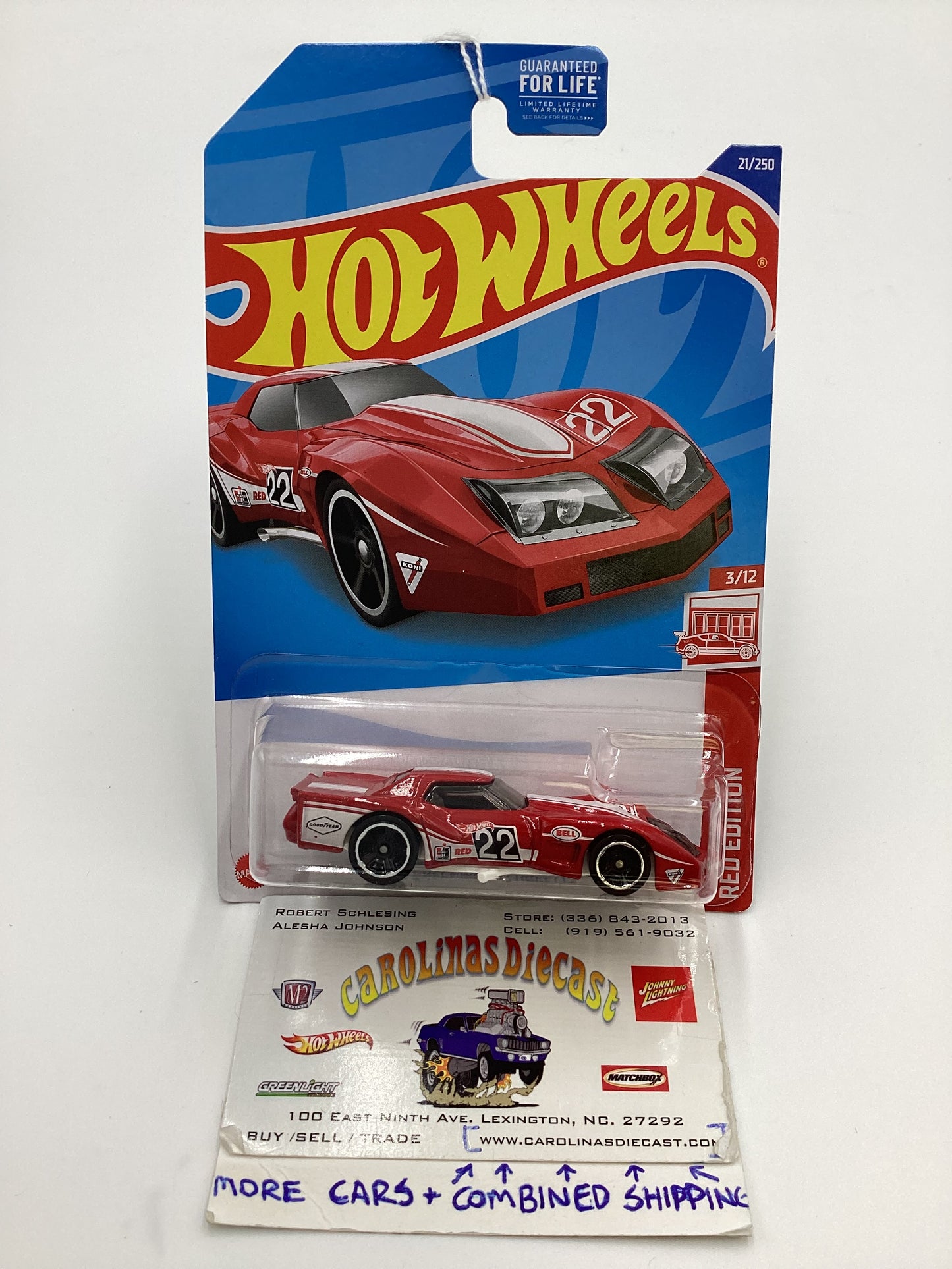 2022 Hot wheels Red Edition 76 Greenwood Corvette #21 149i