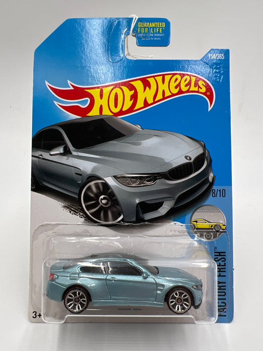 2017 Hot Wheels Factory Fresh #154 BMW M4 Light Blue