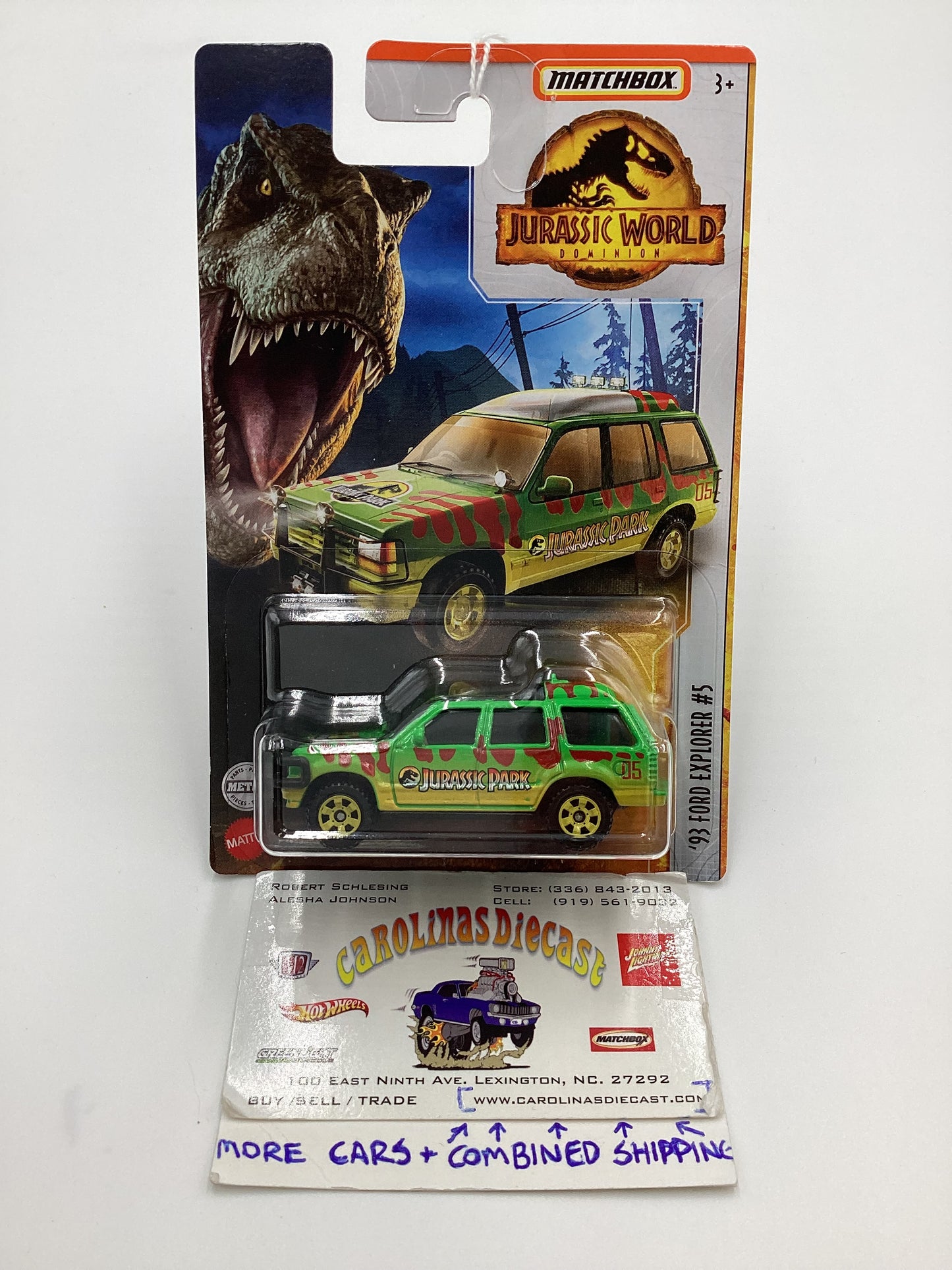 2022 Matchbox Jurassic World Domination 93 Ford Explorer #5 Green 163B