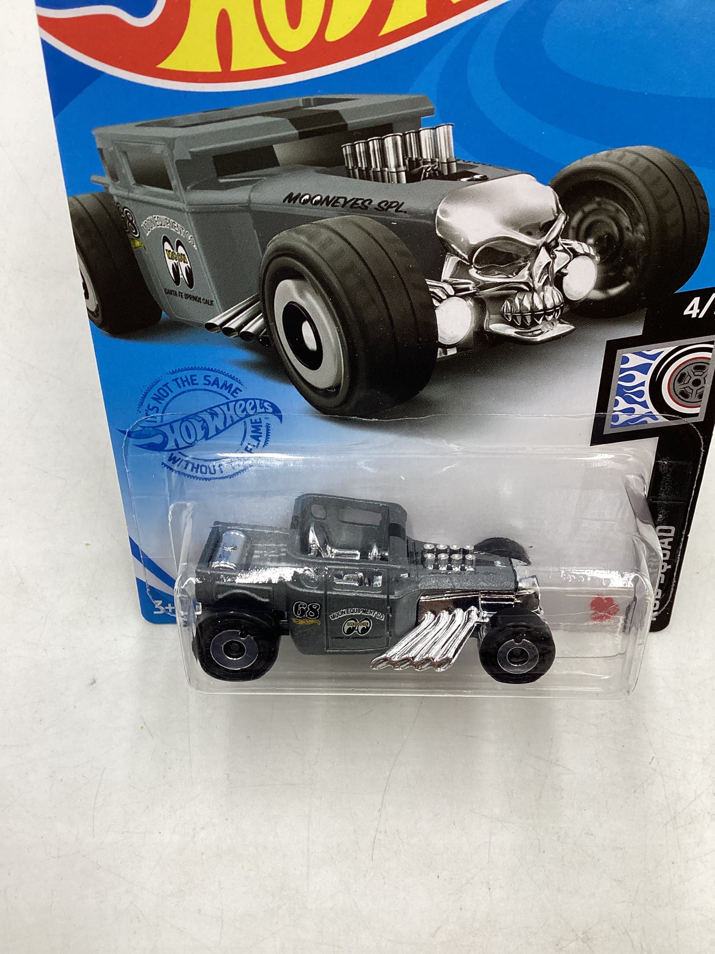 2021 Hot Wheels #161 Bone Shaker Gray Mooneyes 57A