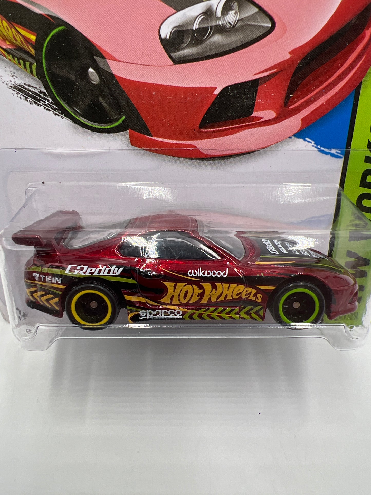 2015 Hot Wheels Super Treasure Hunt #201 Toyota Supra Red W/Protector