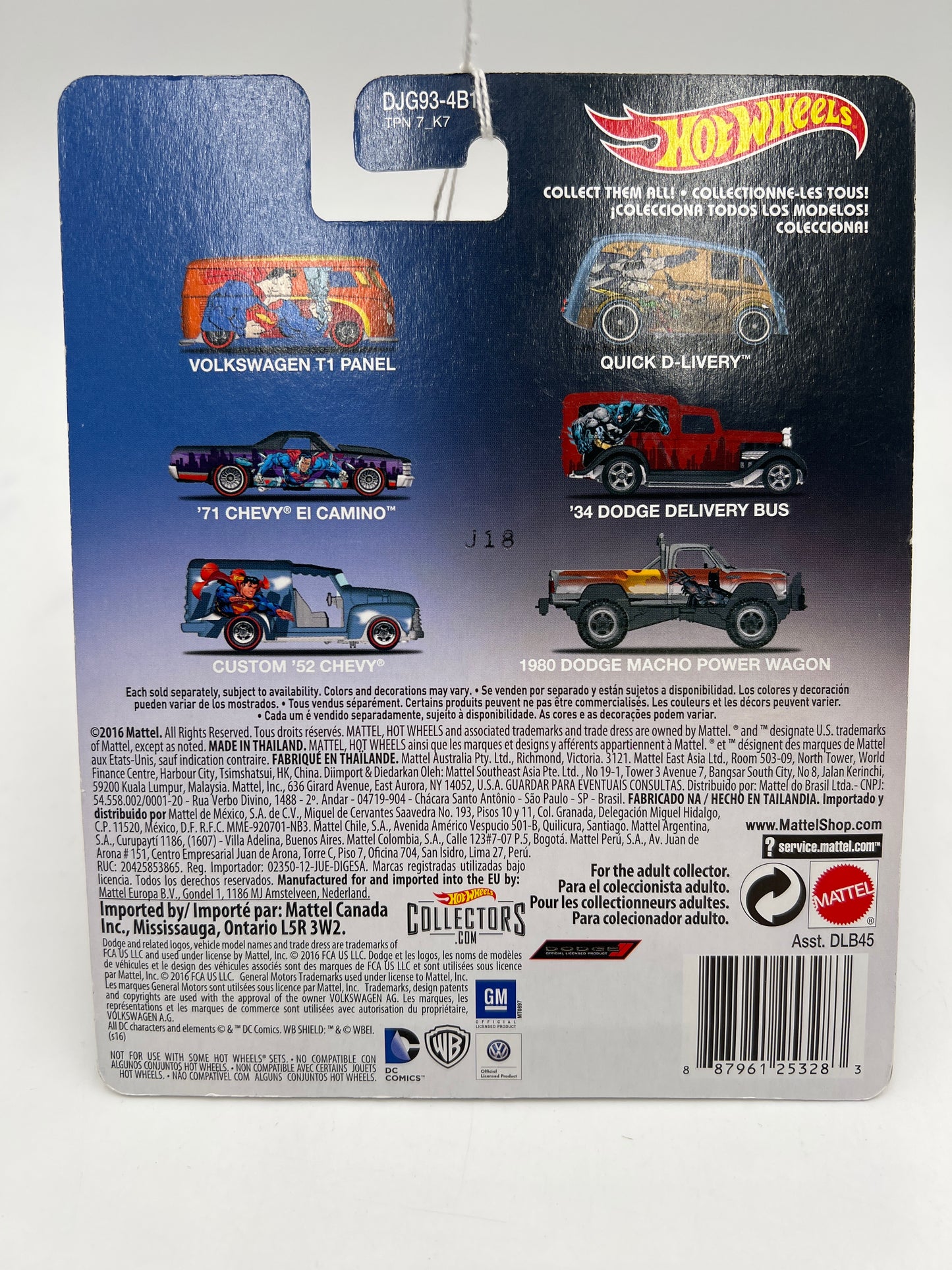 Hot Wheels Pop Culture DC Comics Volkswagen T1 Panel 270F