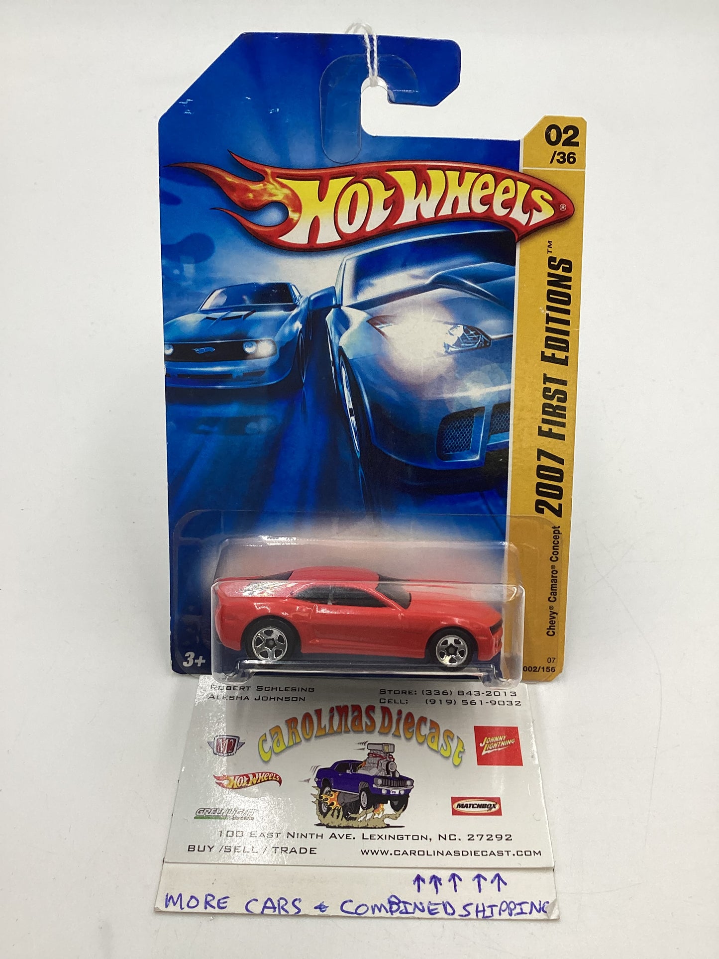 2007 Hot Wheels New Models #2 Chevy Camaro Concept Red (5 Spoke) 2A
