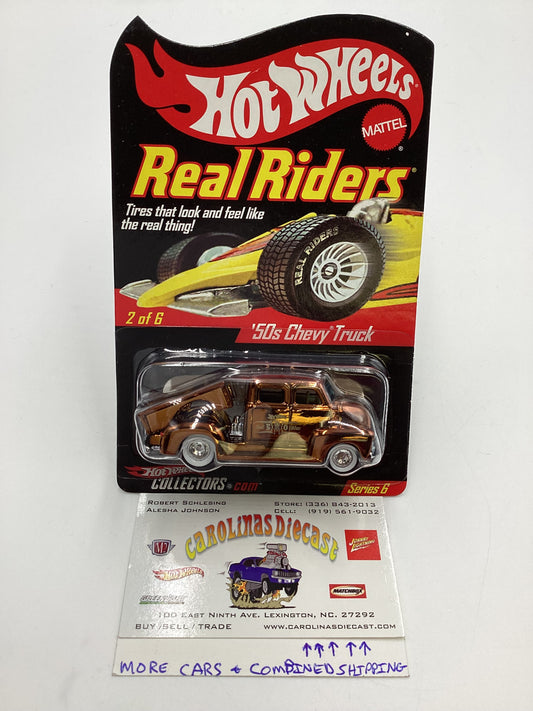 2007 Hot Wheels Real Riders RLC #8528/11000 Series 6 2/6 ‘50s Chevy Truck Copper W/Protector