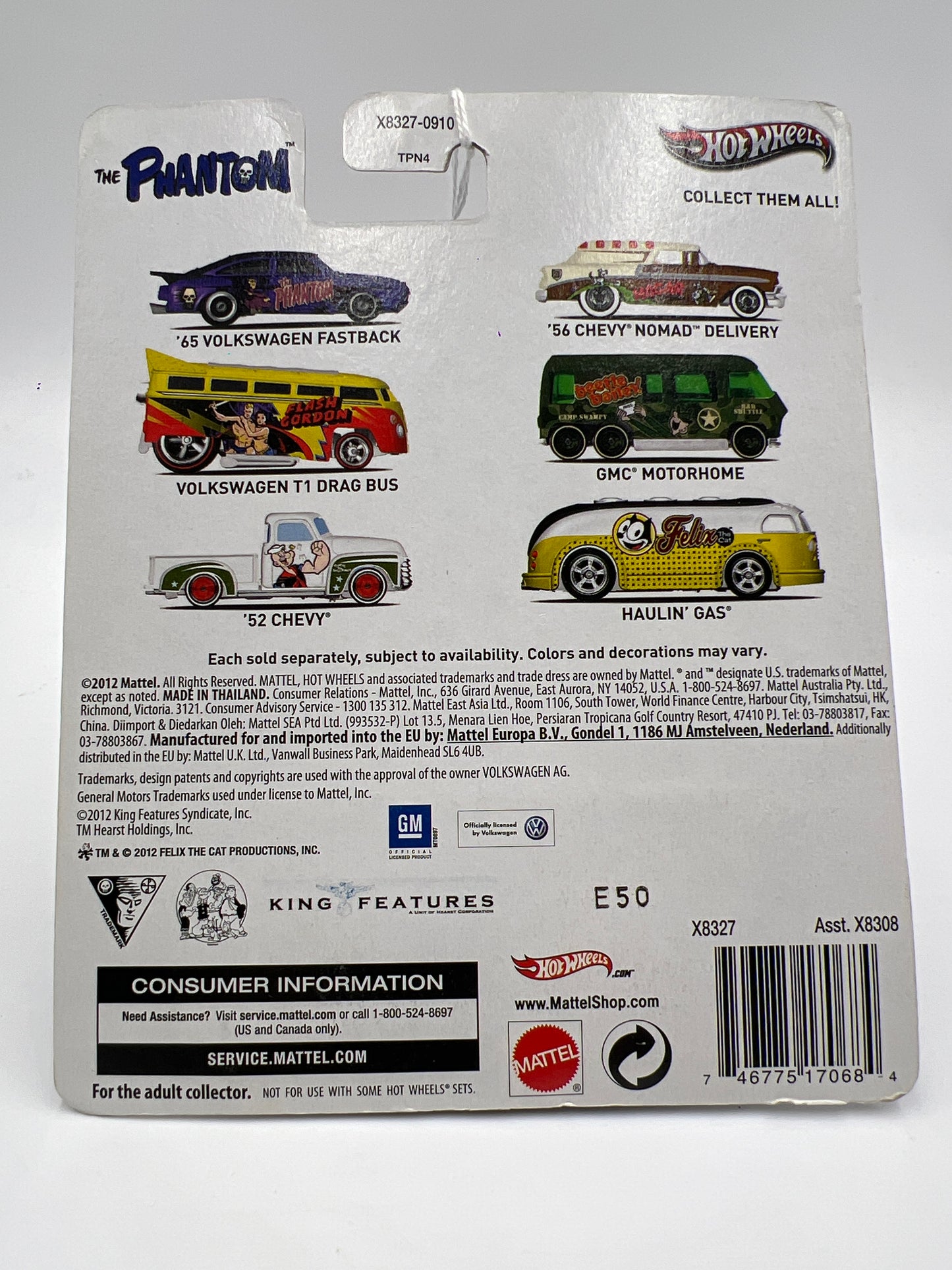 Hot Wheels Pop Culture Premium King Features The Phantom 66 Volkswagen Fastback Purple 272D