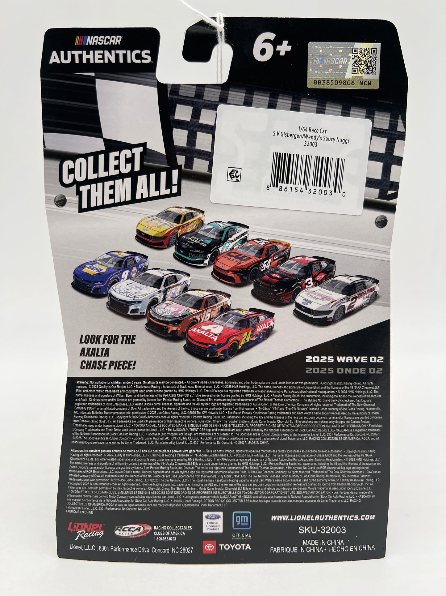 2025 Nascar Authentics Wave 2 Shane Van Gisbergen Wendys #16 SR