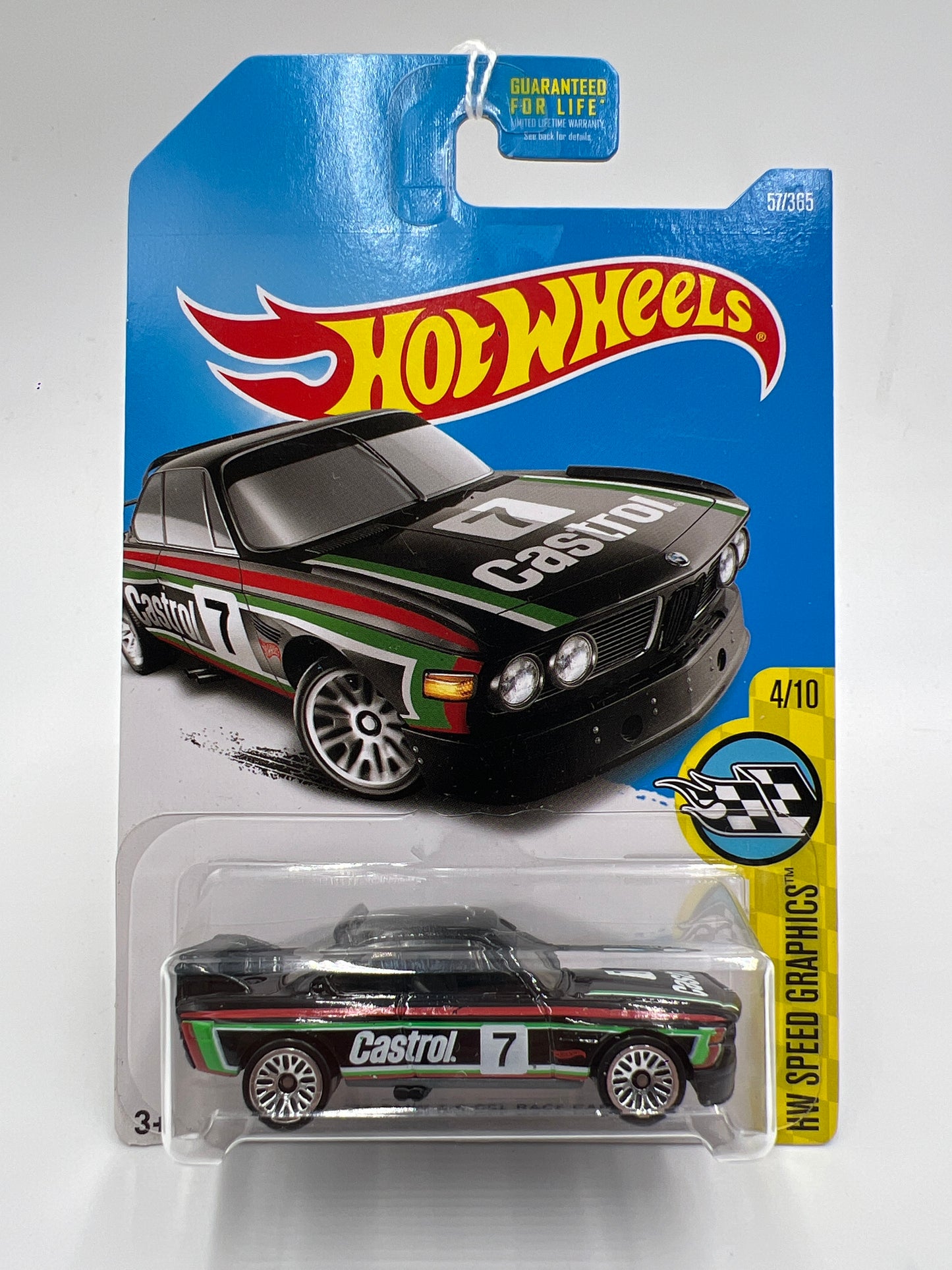 2017 Hot Wheels Speed Graphics #57 73 BMW 3.0 CSL Race Car Black Castrol 108C