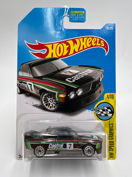 2017 Hot Wheels Speed Graphics #57 73 BMW 3.0 CSL Race Car Black Castrol 108C