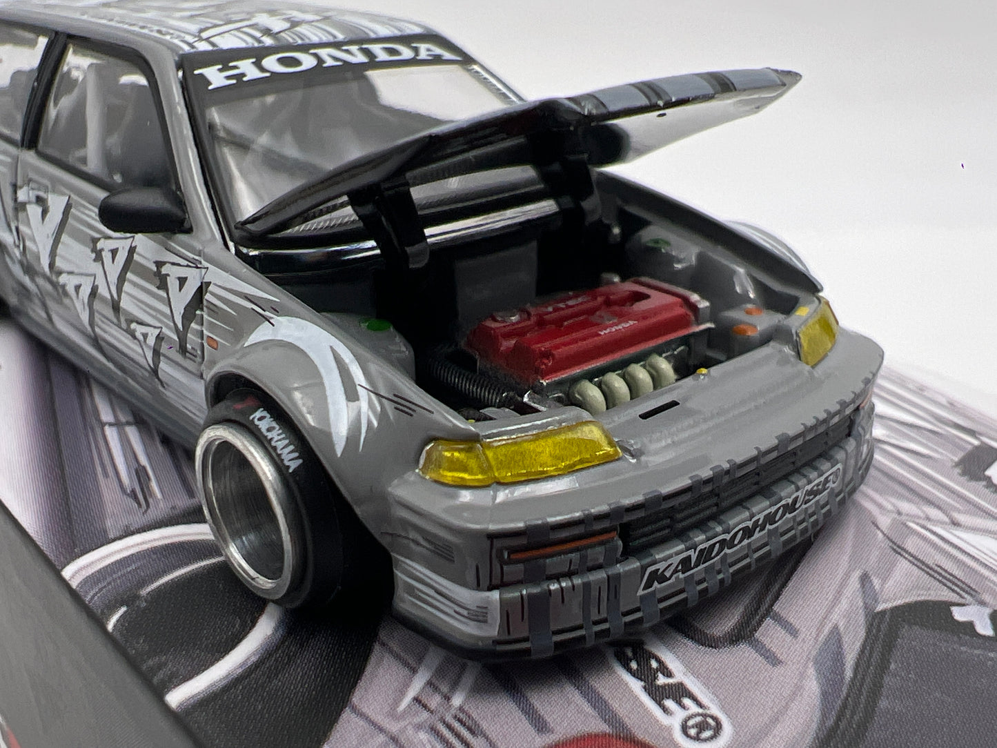 Mini GT Kaido House #260 Honda Civic EF Manga V1 Gray