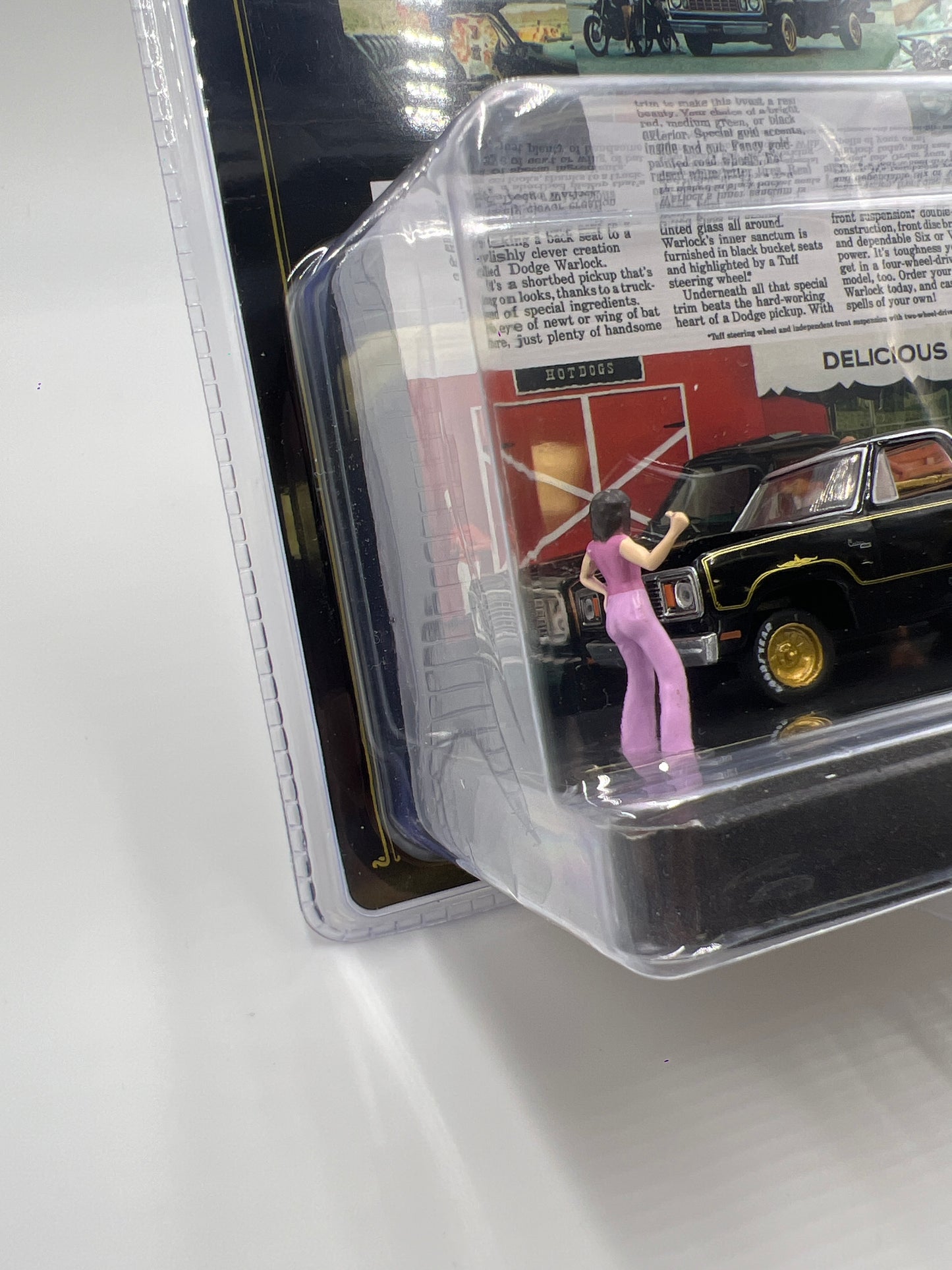 2024 M2 Machines Diorama R05 1978 Dodge Custom 100 Warlock Black 199E