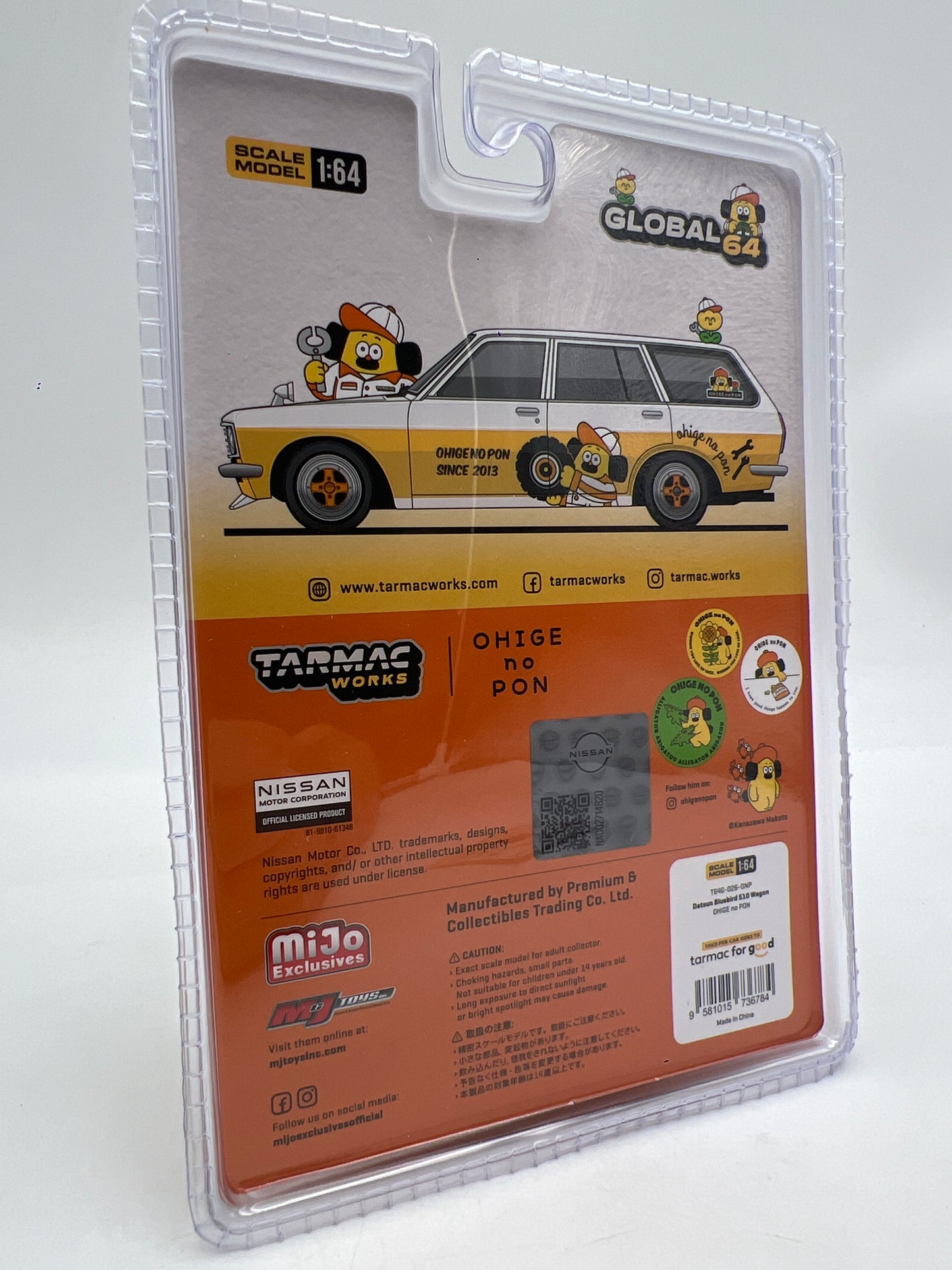 Tarmac Works Mijo Exclusives OHIGE no PON Datsun Bluebird 510 Wagon