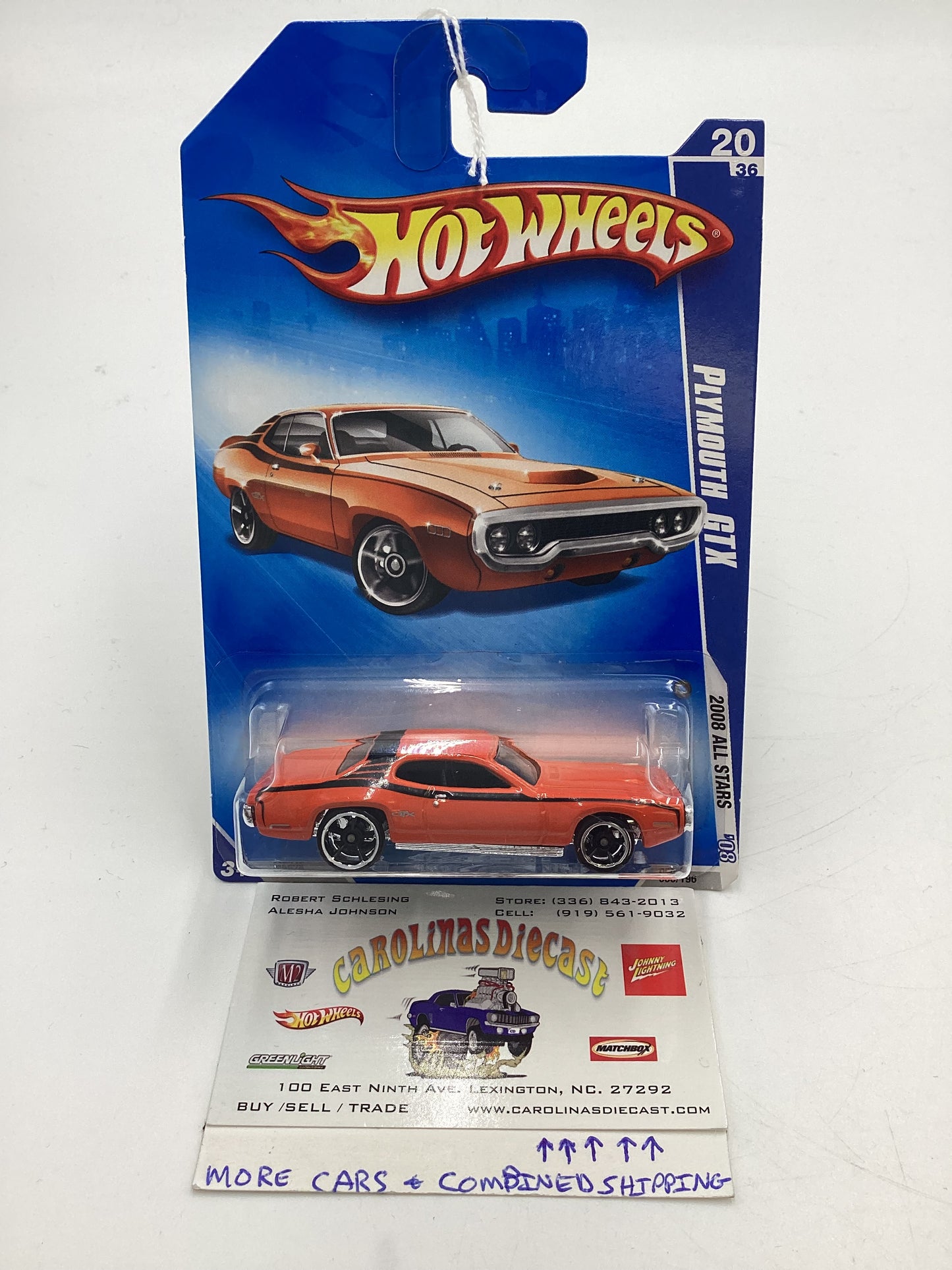 2008 Hot Wheels All Stars #60 Plymouth GTX Orange 55H