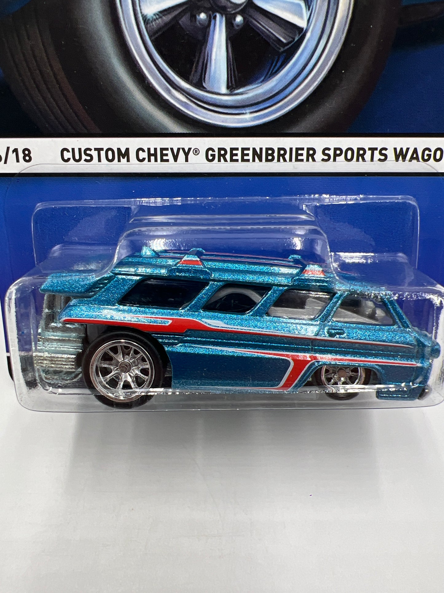 Hot Wheels Premium Real Riders #6 Custom Chevy Greenbrier Sports Wagon Blue