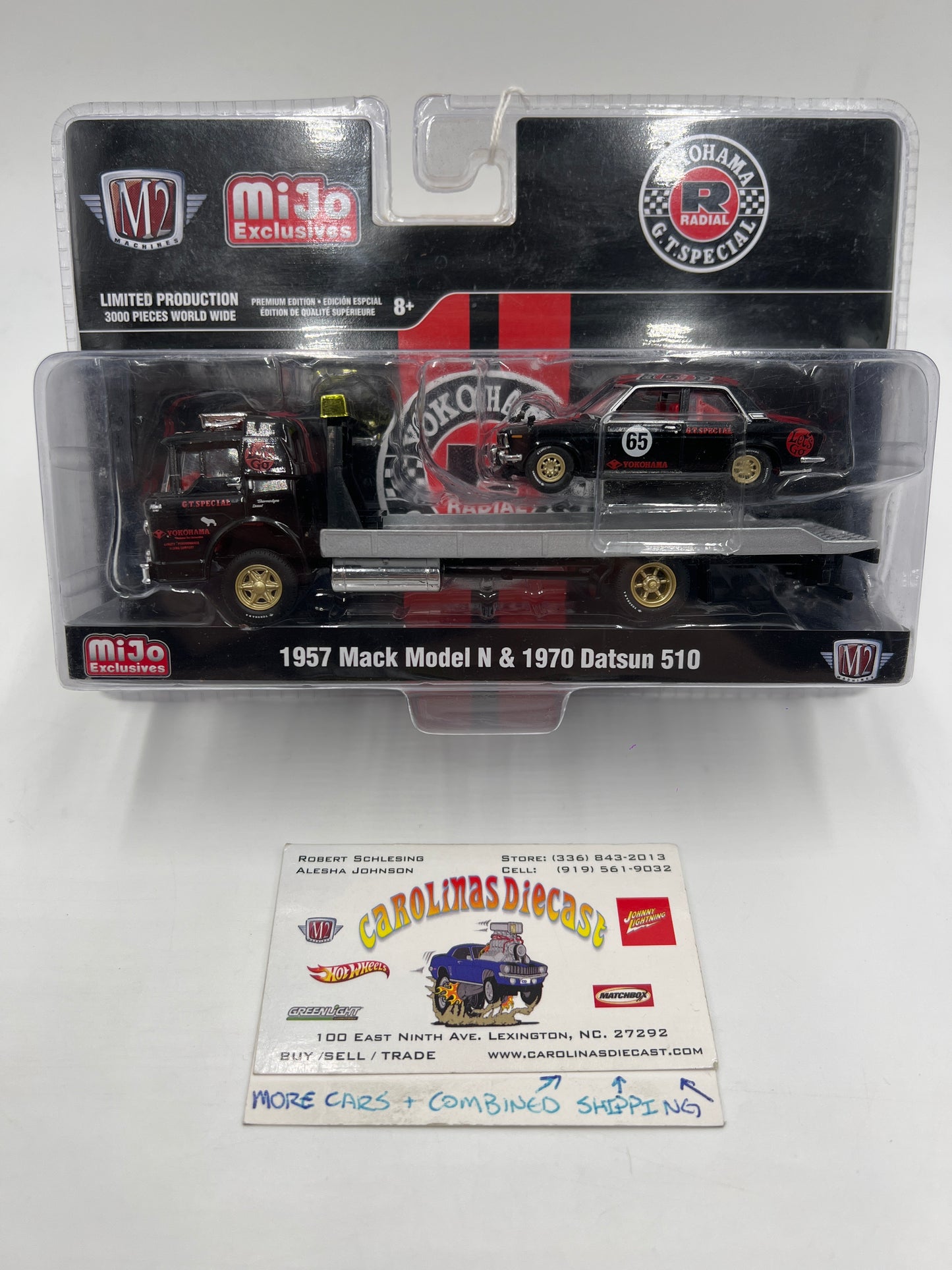 M2 Machines Mijo Exclusives Yokohama 1957 Mack Model N & 1970 Datsun 510 Black 199C