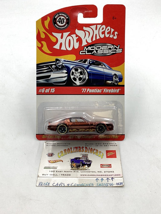 hot wheels modern classics #6 77 Pontiac Firebird