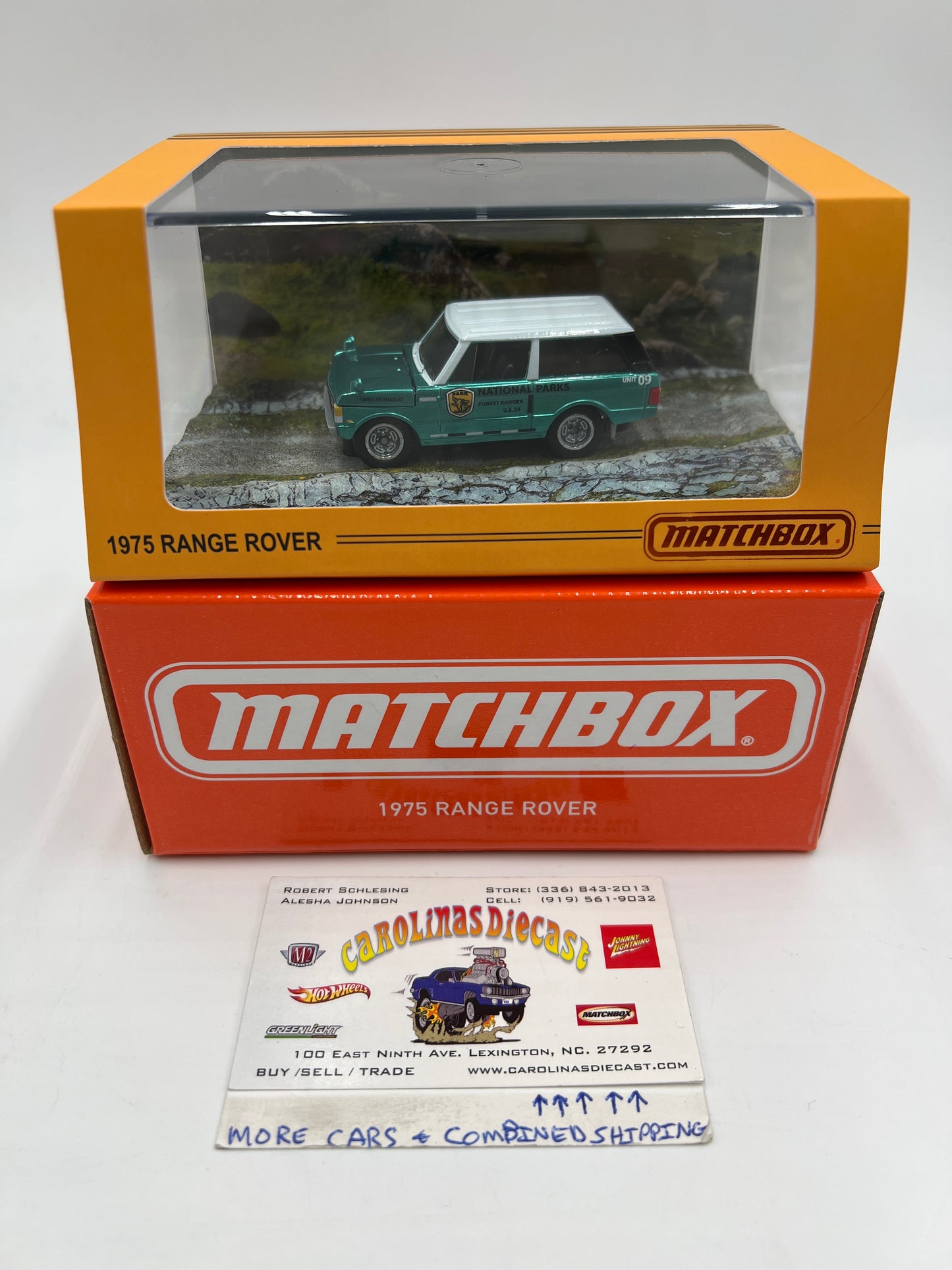 Matchbox RLC Mattel Creations 1975 Range Rover National Parks Green