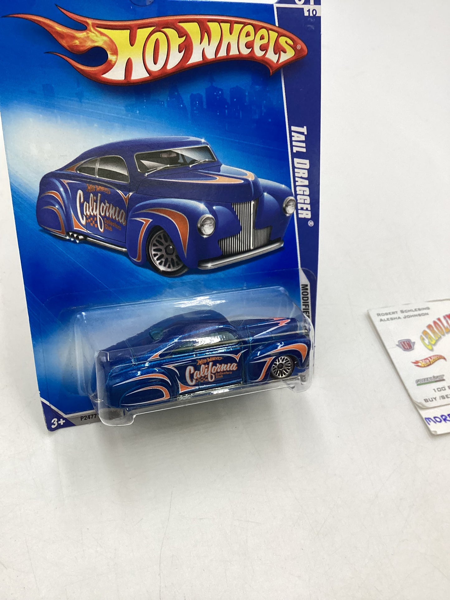 2009 Hot Wheels #157 Tail Dragger Blue 58D