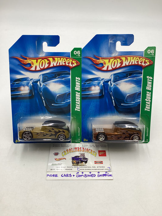 2008 Hot Wheels Super Treasure Hunt + Treasure Hunt Qombee Gold #166 with protector